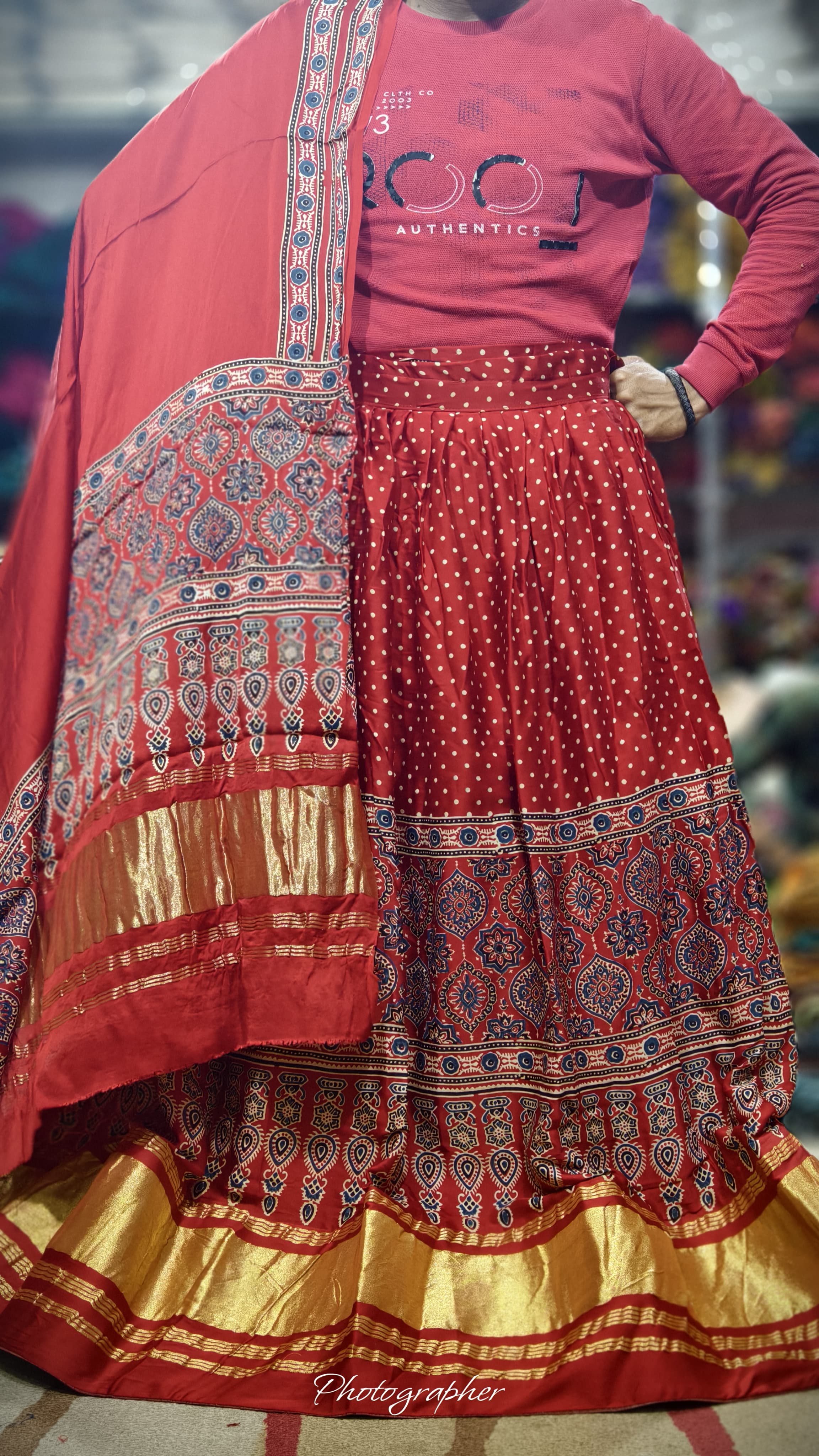 Pure Gaji Silk Chaniyacholi With Heavy Lagdi Pallu