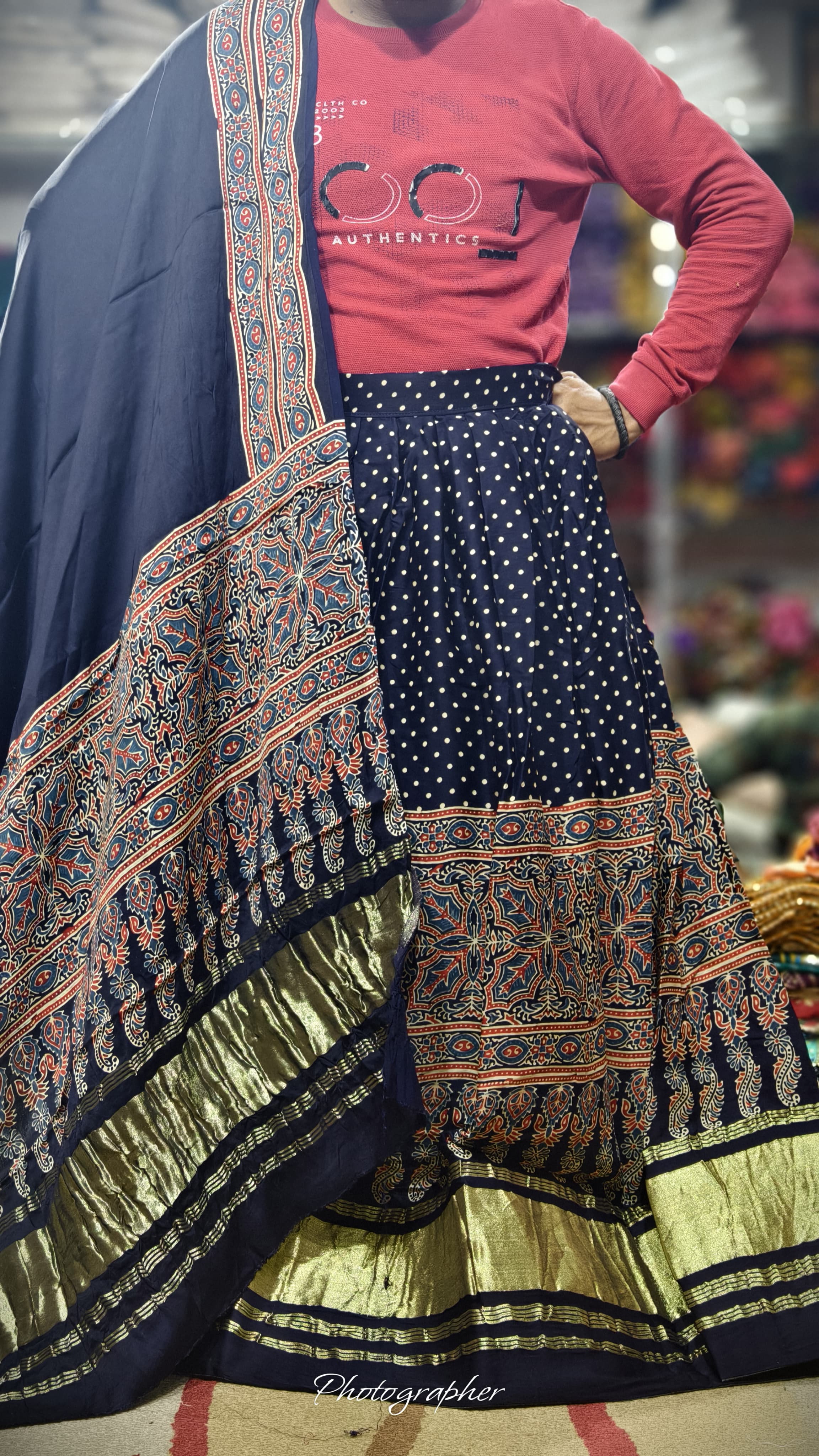 Pure Gaji Silk Chaniyacholi With Heavy Lagdi Pallu