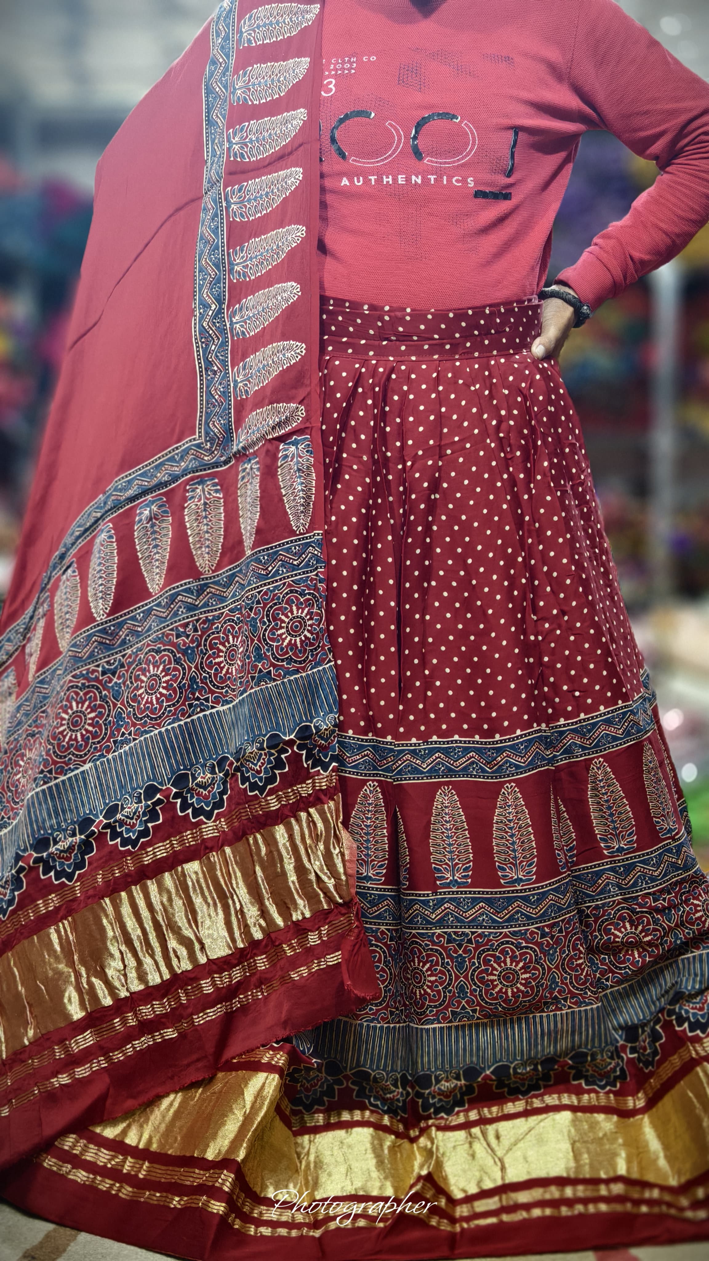 Pure Gaji Silk Chaniyacholi With Heavy Lagdi Pallu