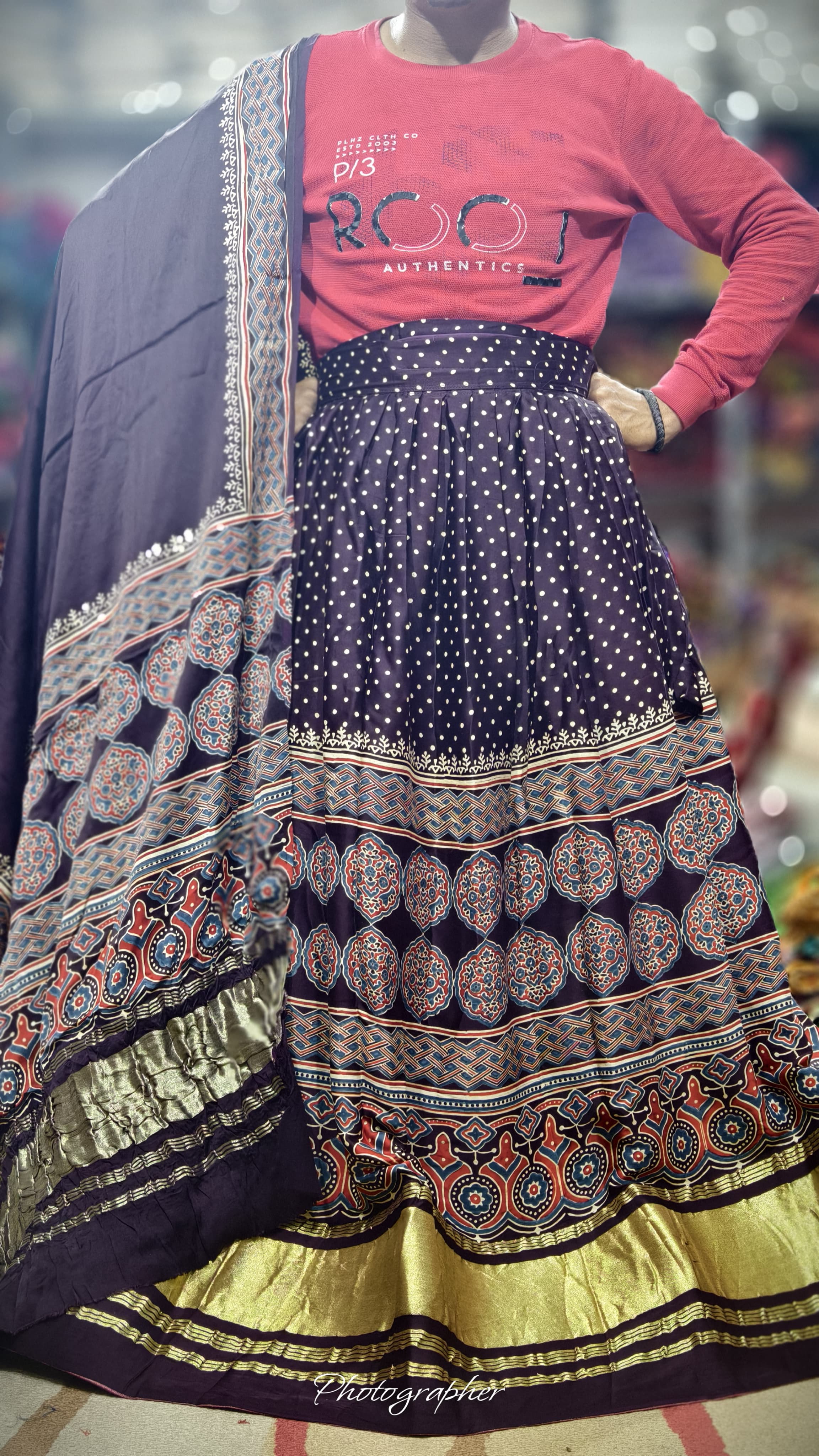 Pure Gaji Silk Chaniyacholi With Heavy Lagdi Pallu