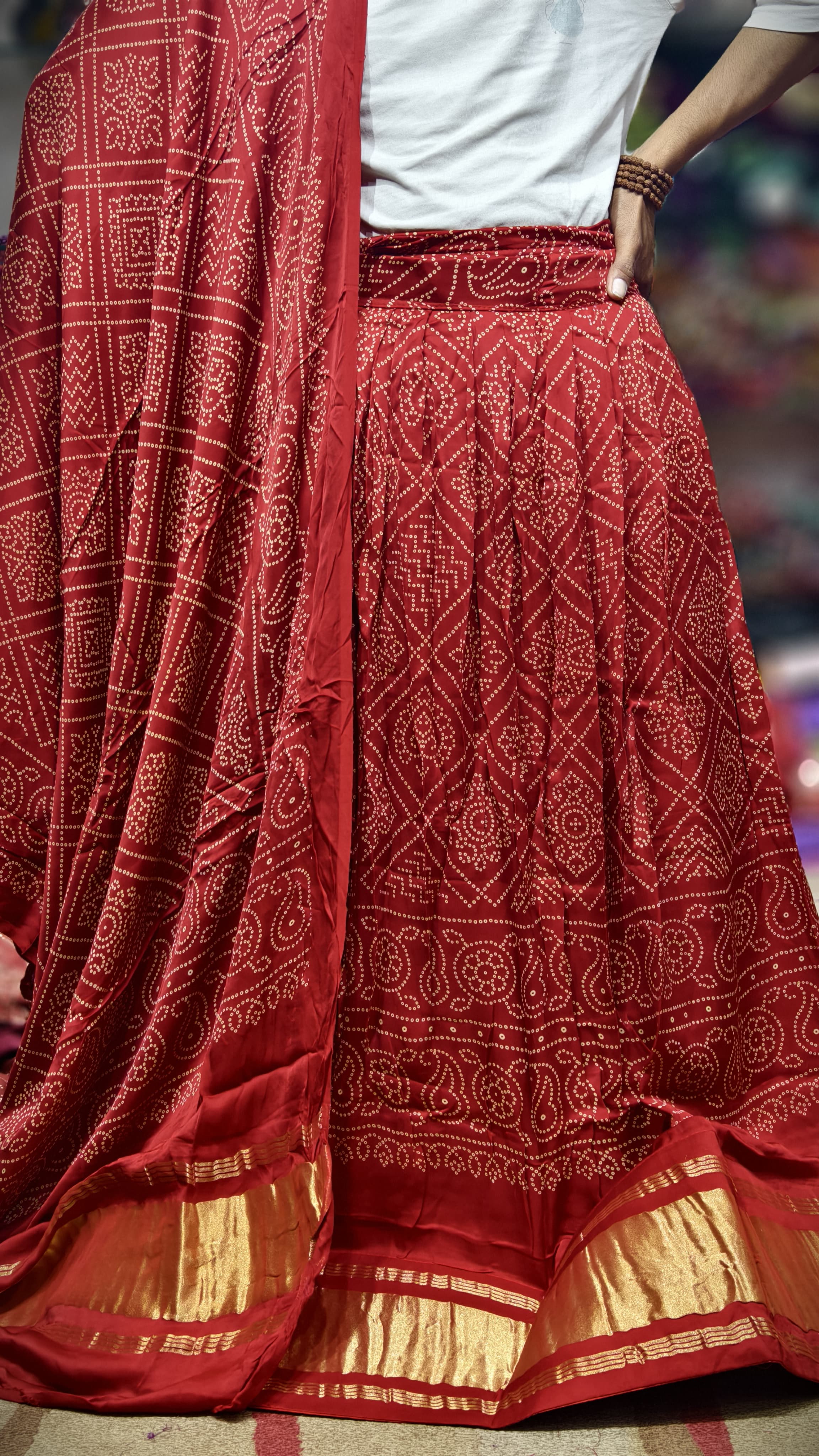 Pure Gaji Silk Chaniyacholi with Heavy Lagdi Pallu