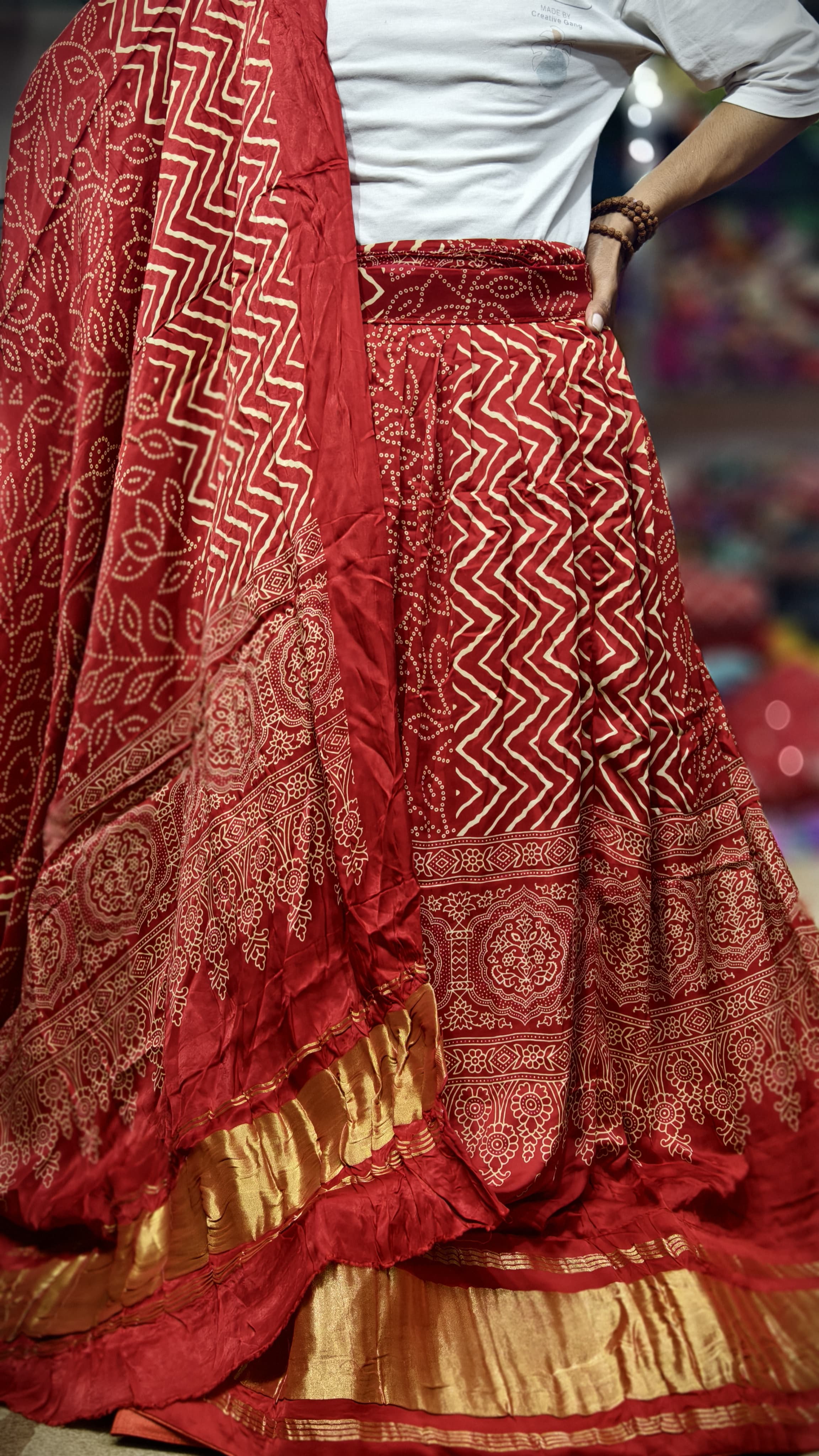 Pure Gaji Silk Chaniyacholi with Heavy Lagdi Pallu