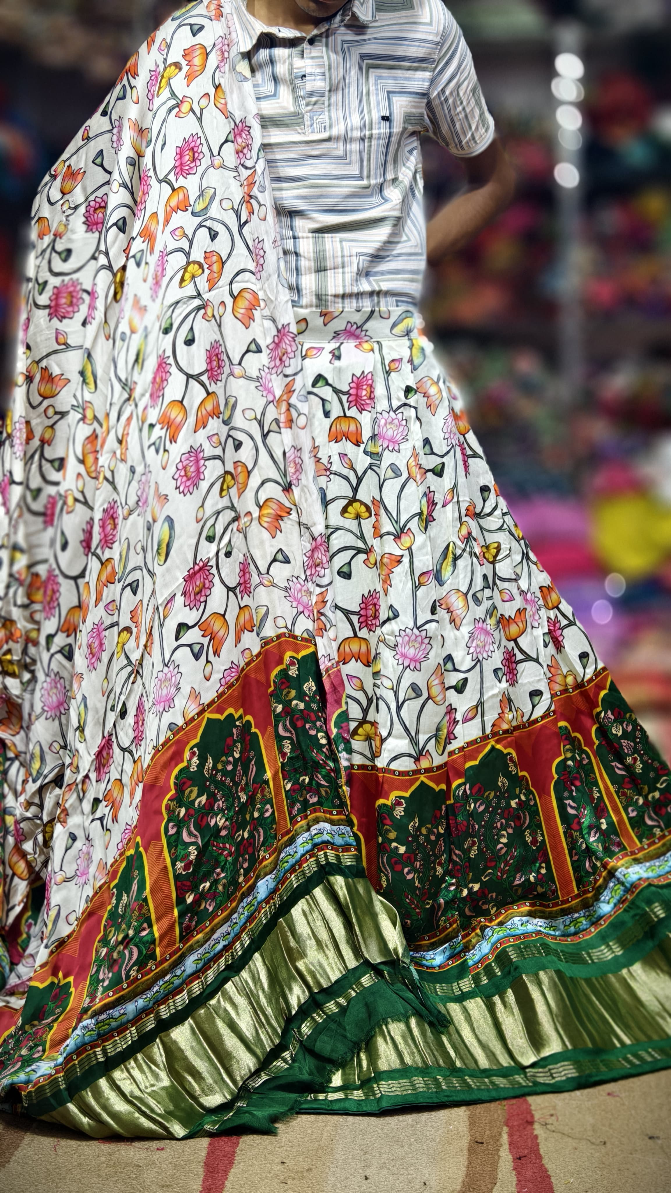 Pure Gaji Silk Chaniyacholi with Heavy Lagdi Pallu