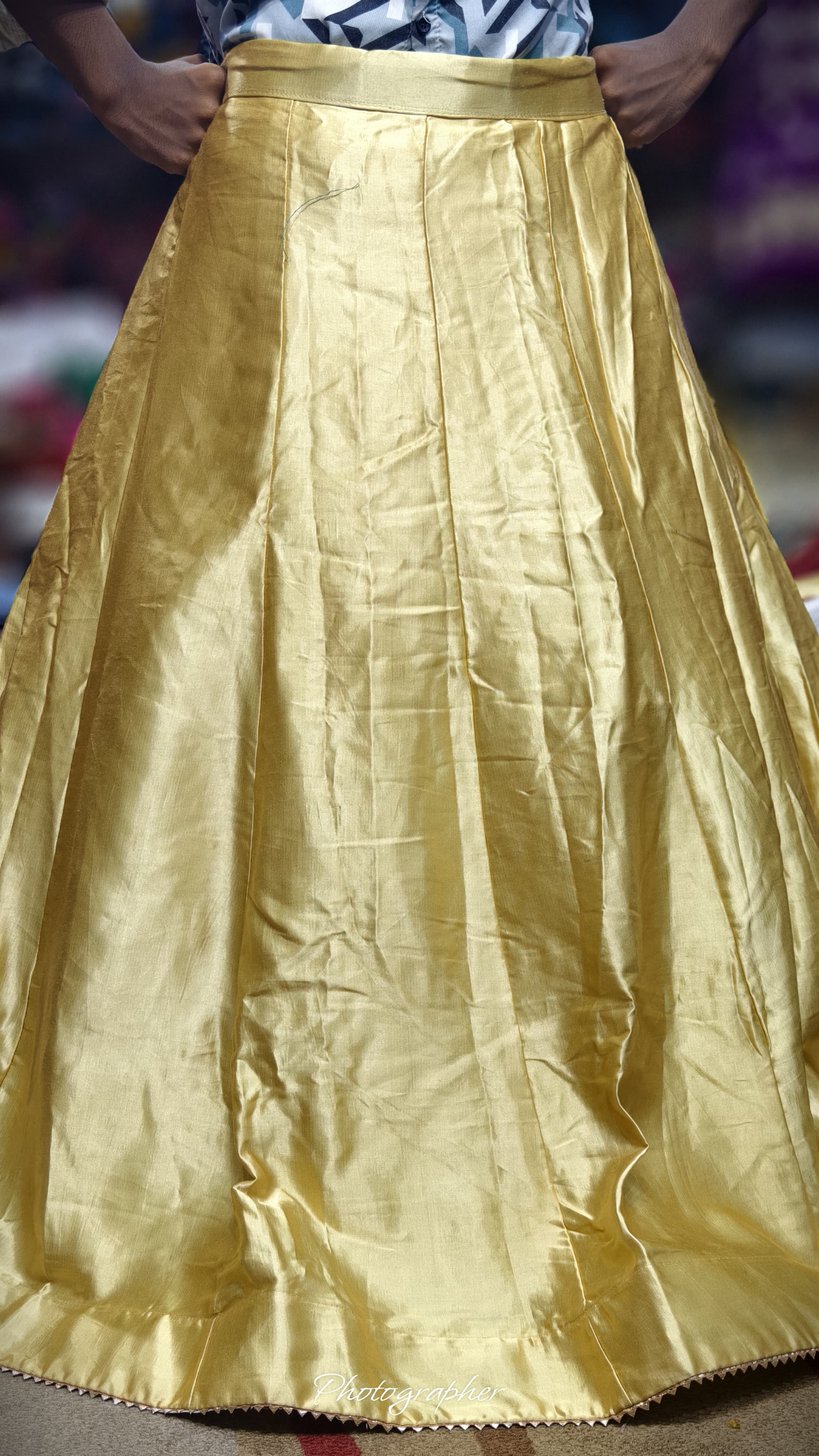 Pure Mashru Gaji Silk Plain Ghagraa With Blouse