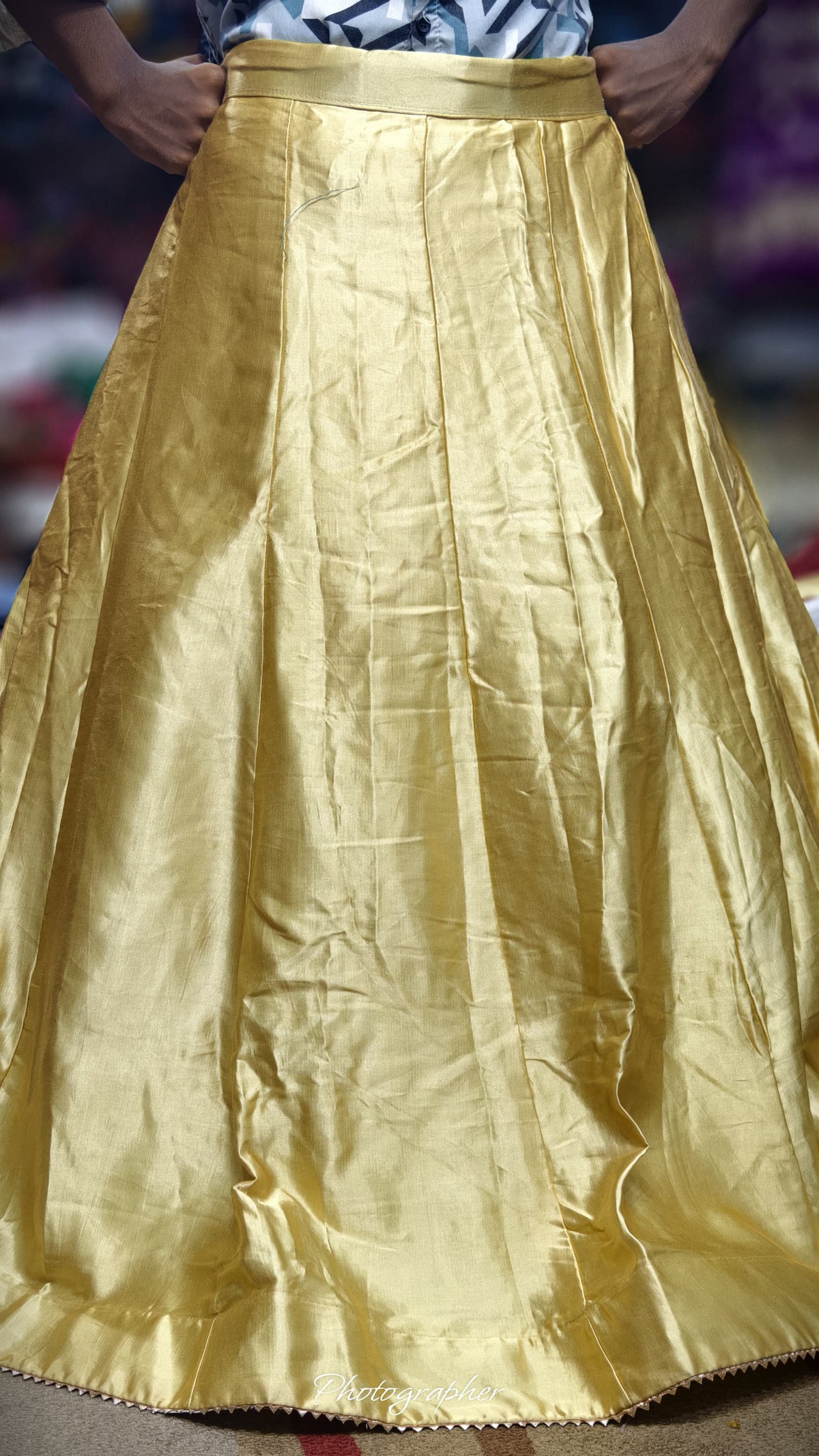 Pure Mashru Gaji Silk Plain Ghagraa With Blouse