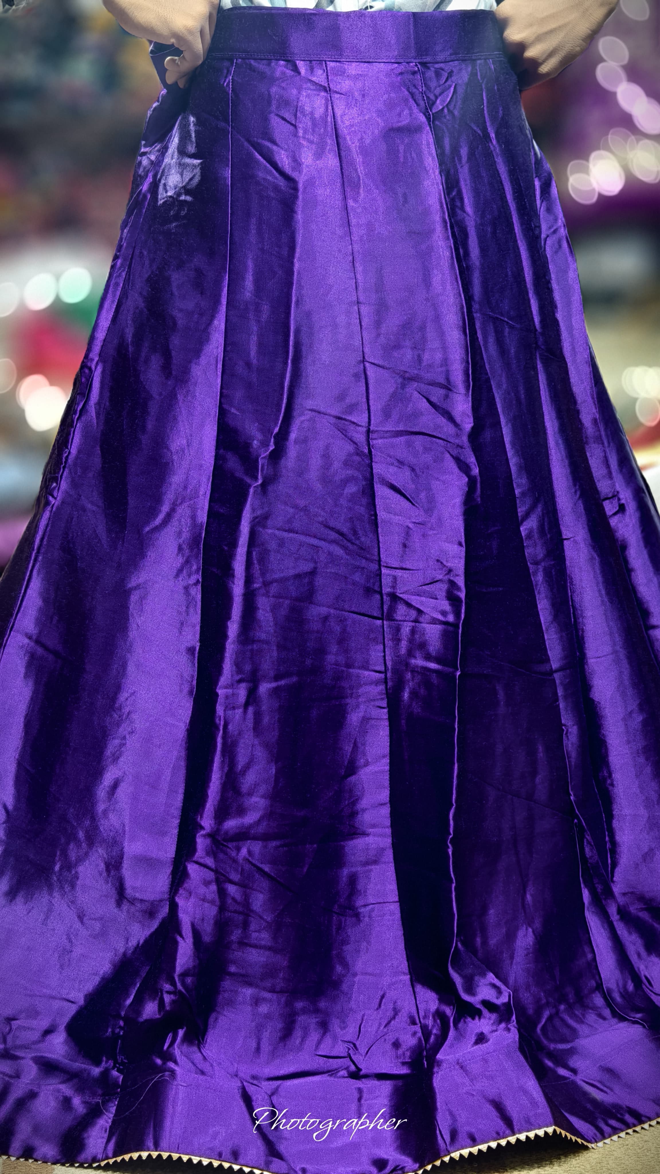 Pure Mashru Gaji Silk Plain Ghagraa With Blouse