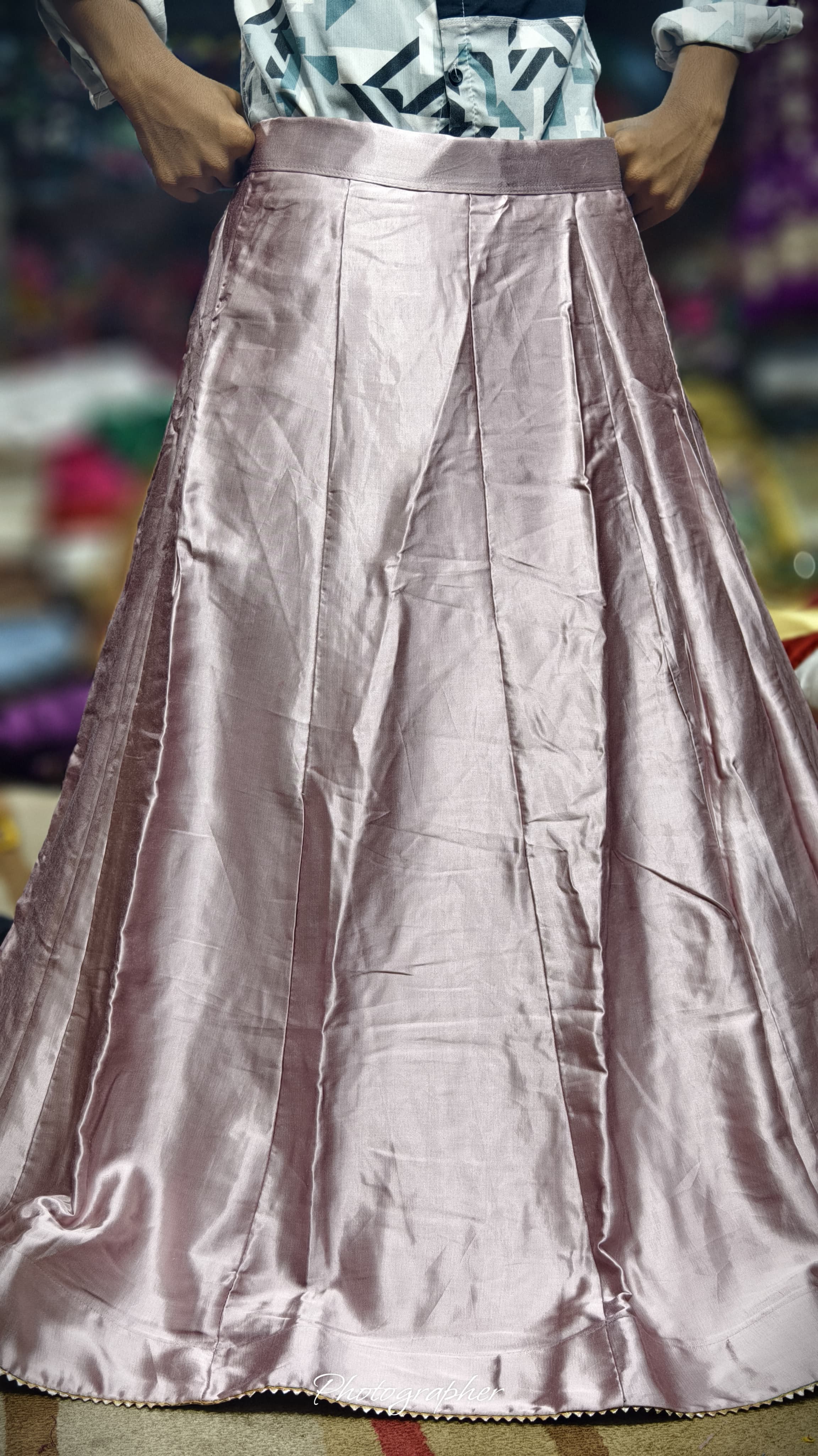 Pure Mashru Gaji Silk Plain Ghagraa With Blouse