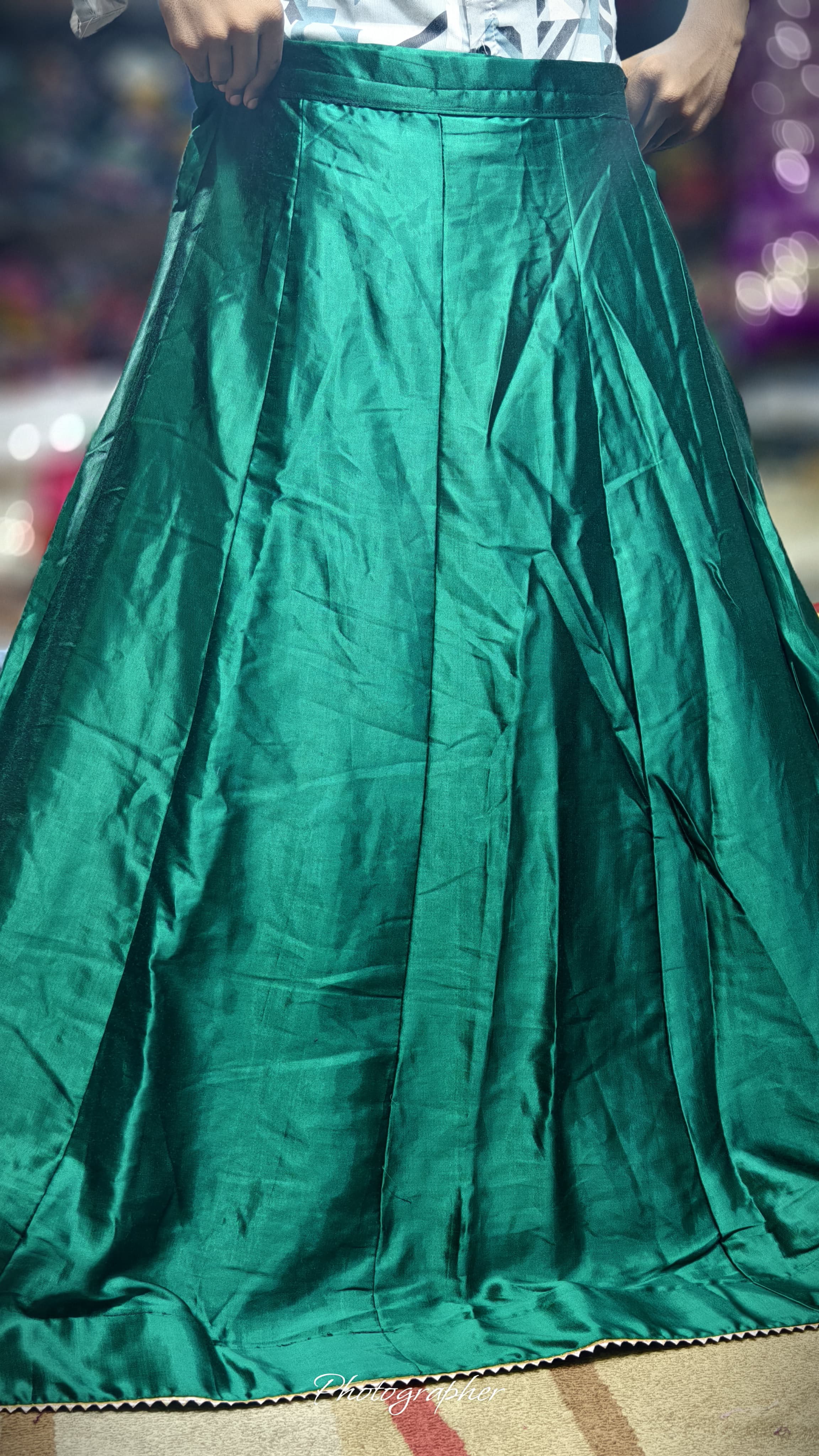 Pure Mashru Gaji Silk Plain Ghagraa With Blouse