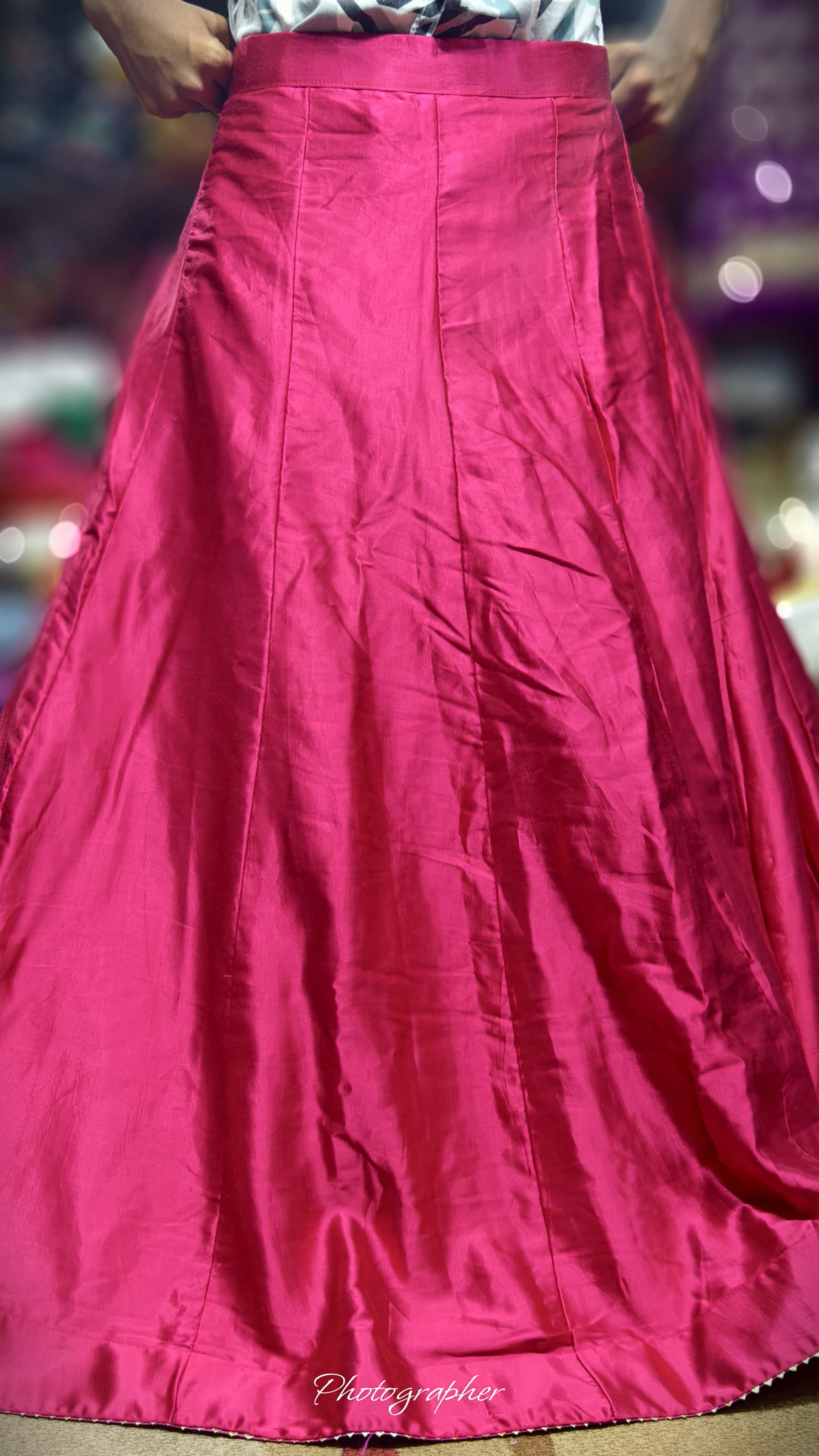 Pure Mashru Gaji Silk Plain Ghagraa With Blouse