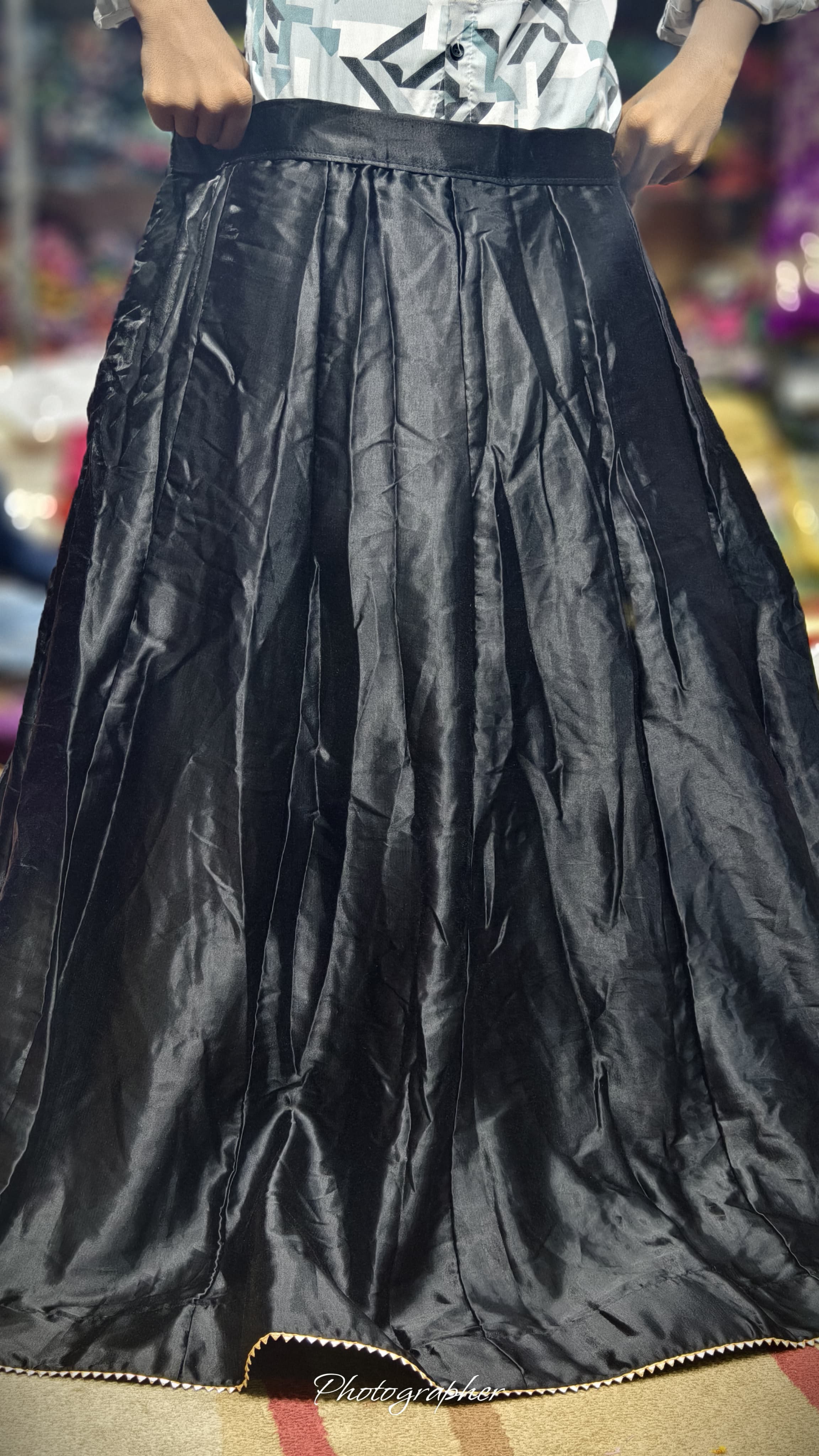 Pure Mashru Gaji Silk Plain Ghagraa With Blouse