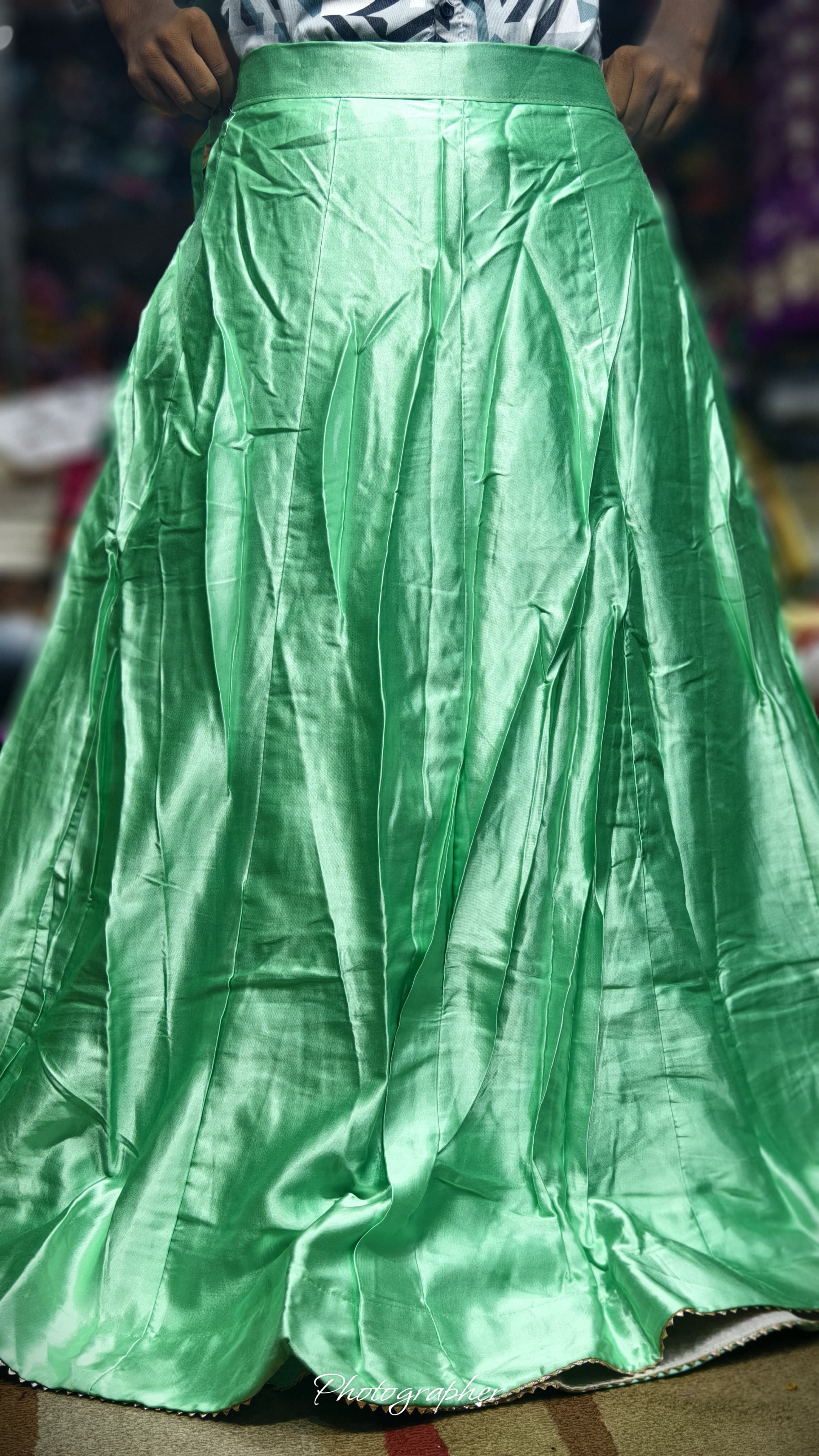 Pure Mashru Gaji Silk Plain Ghagraa With Blouse