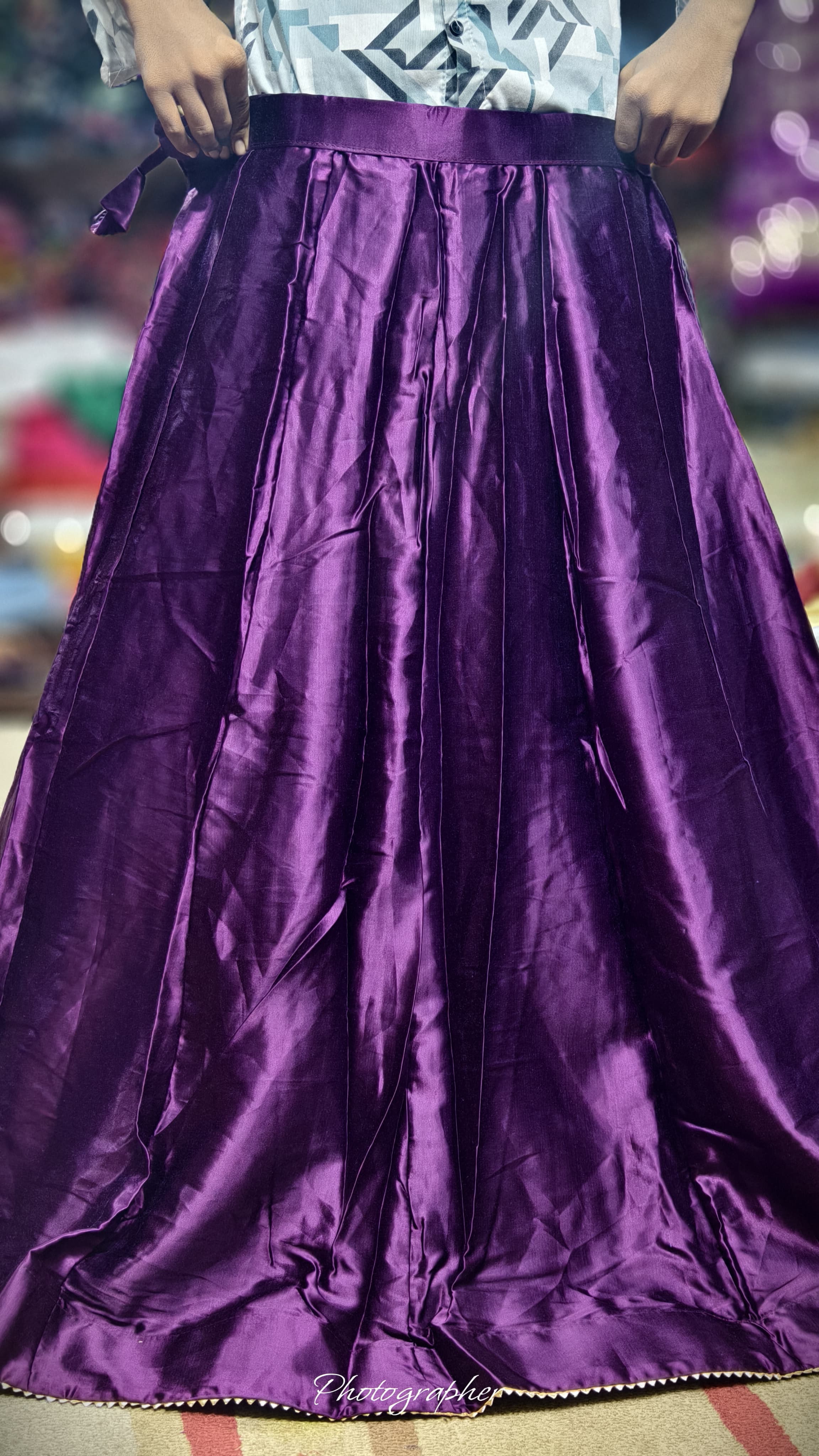 Pure Mashru Gaji Silk Plain Ghagraa With Blouse