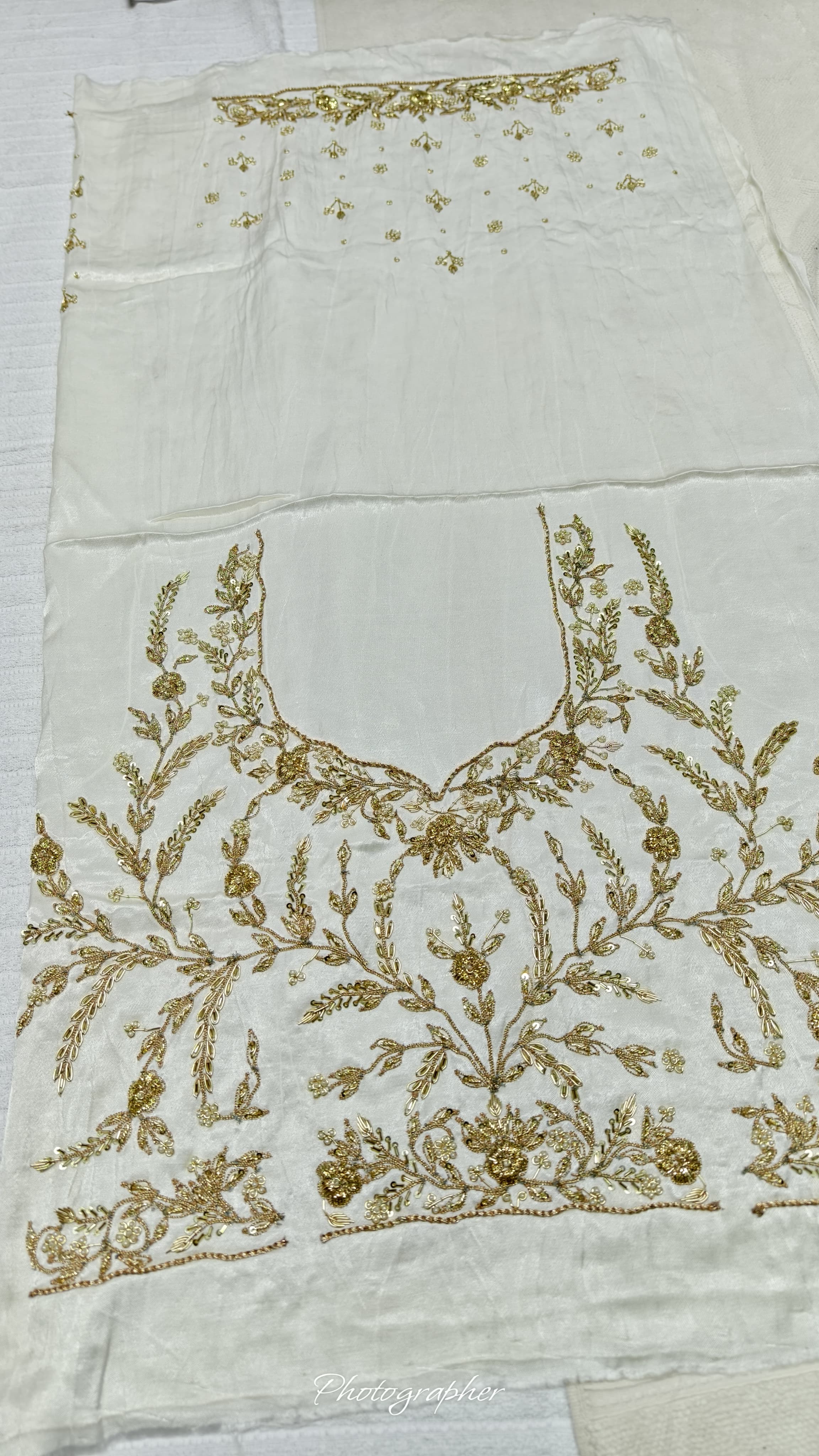 Pure Masru Gaji Silk Blouse Piece With Pearl Jardoshi Work Hand Work Blouse