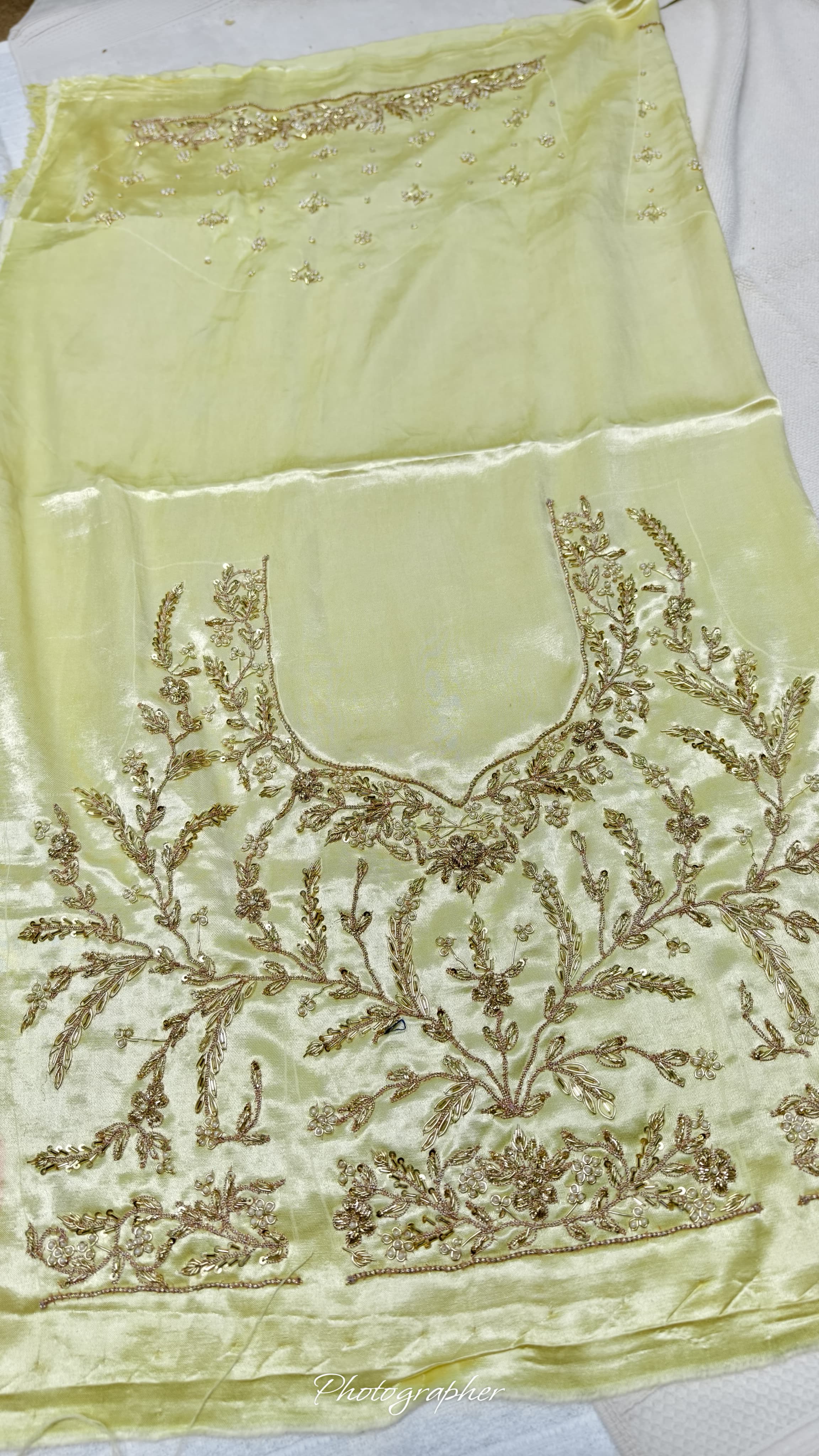 Pure Masru Gaji Silk Blouse Piece With Pearl Jardoshi Work Hand Work Blouse