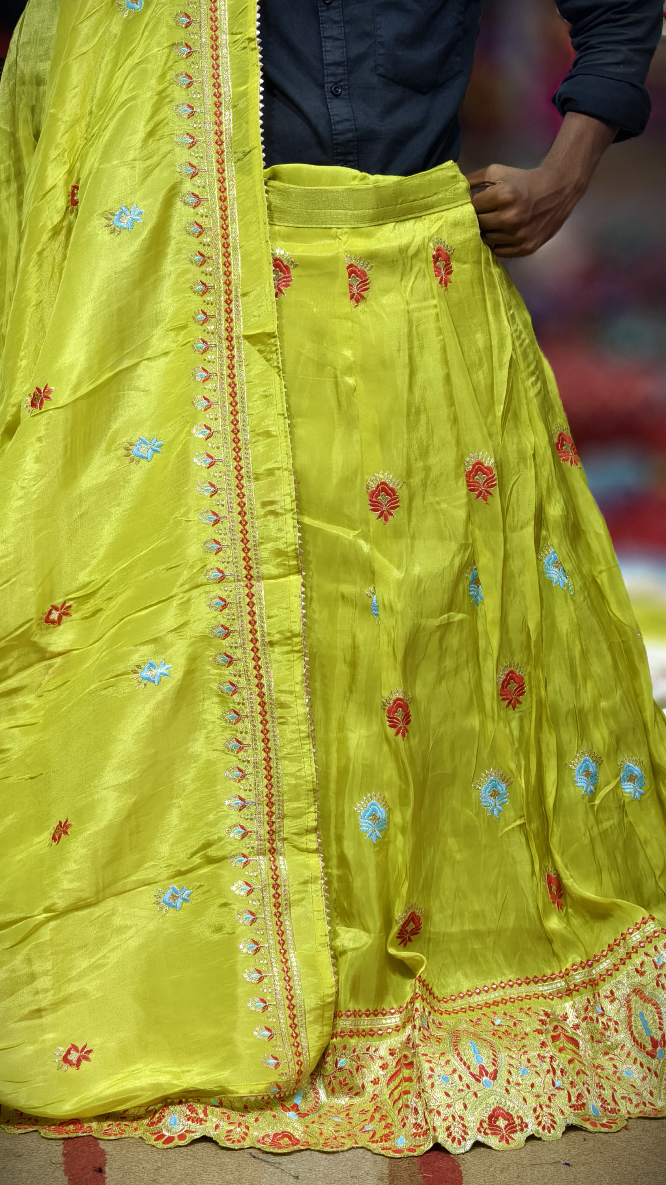 Pure Viscose Tissue Chaniya Choli with Multi-Sequence Work