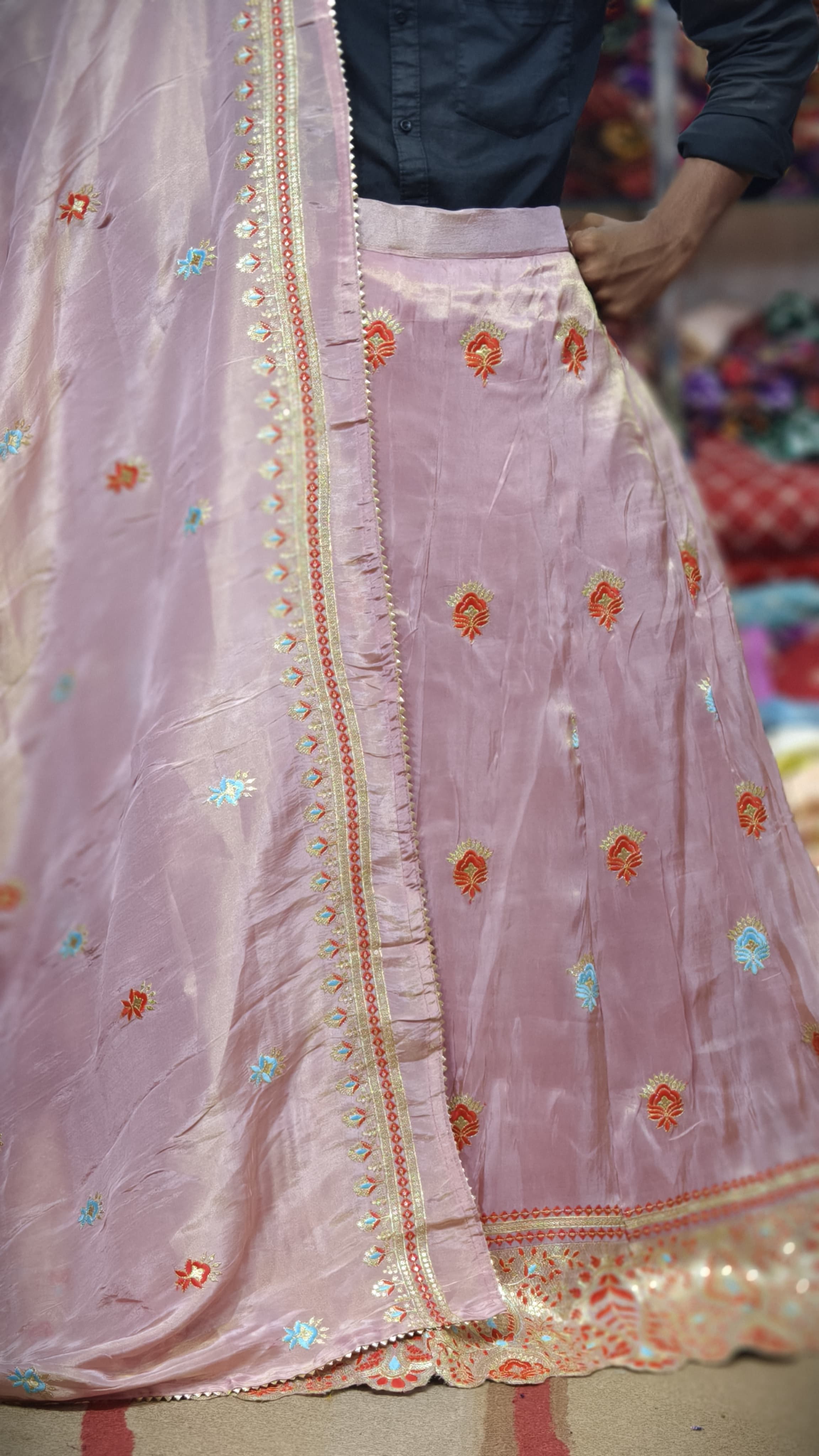 Pure Viscose Tissue Chaniya Choli with Multi-Sequence Work