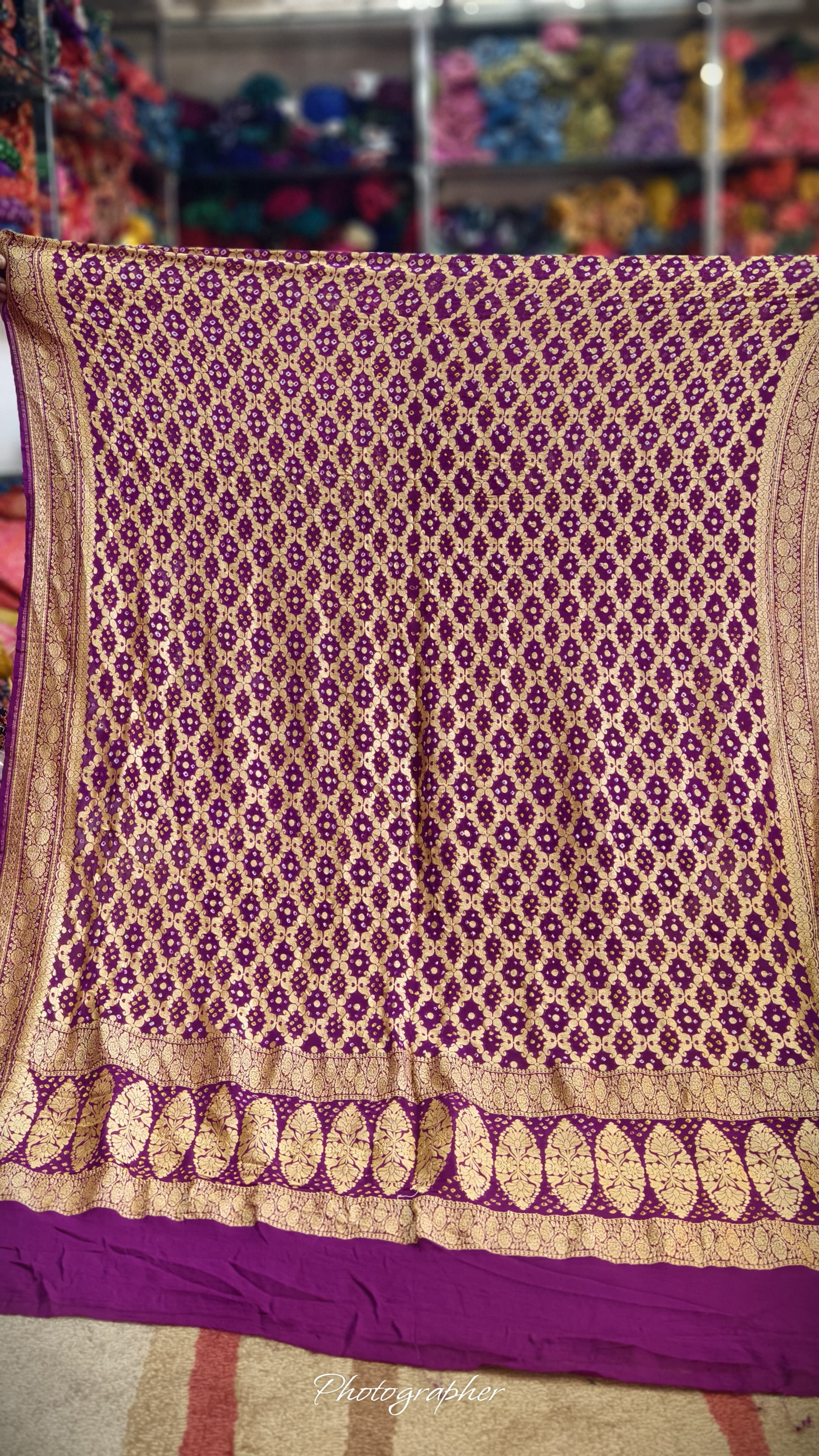 Pure Banarasi Georgette Real Neem Zari Upada Dupatta