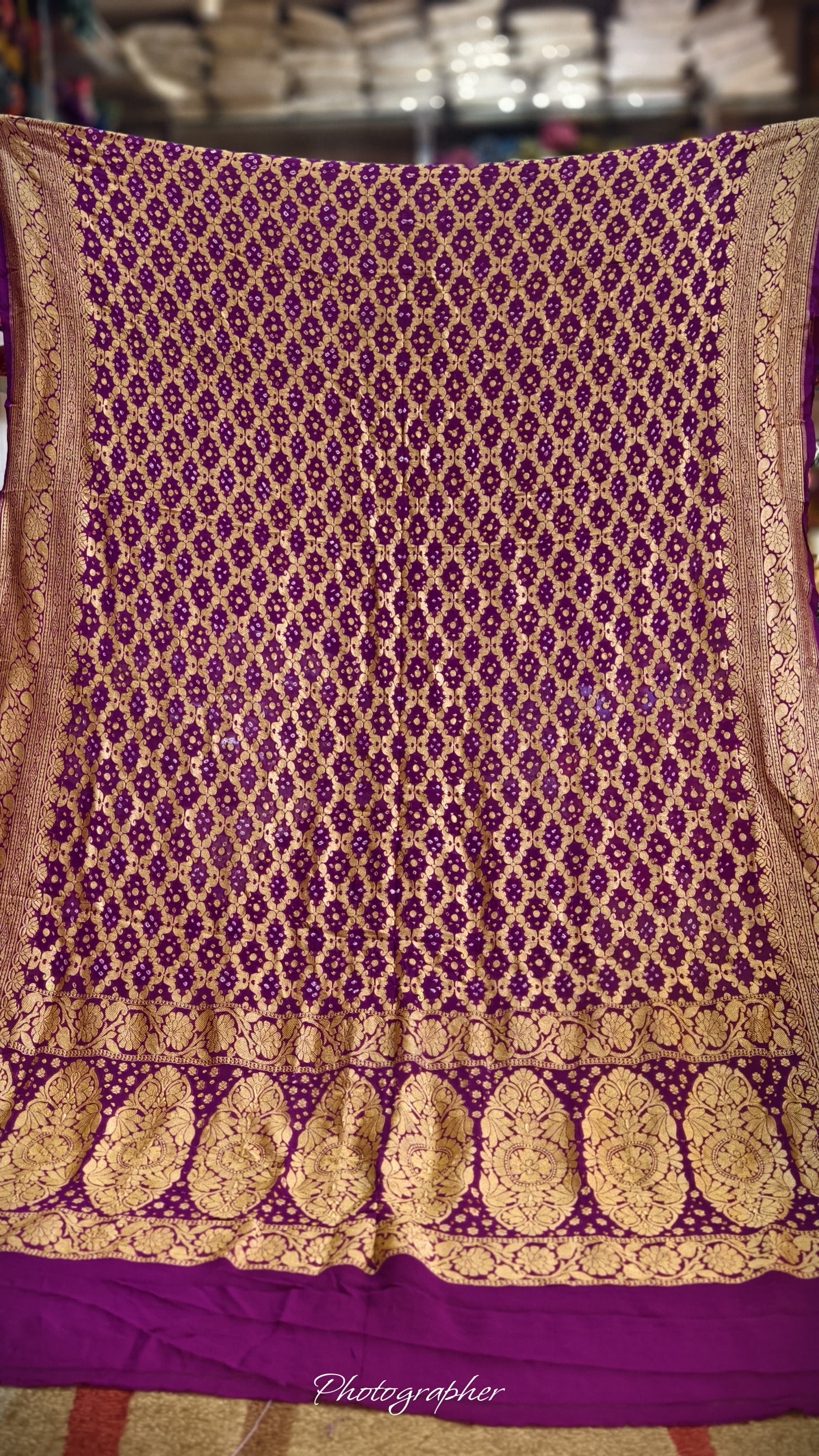 Pure Banarasi Georgette Real Neem Zari Upada Dupatta