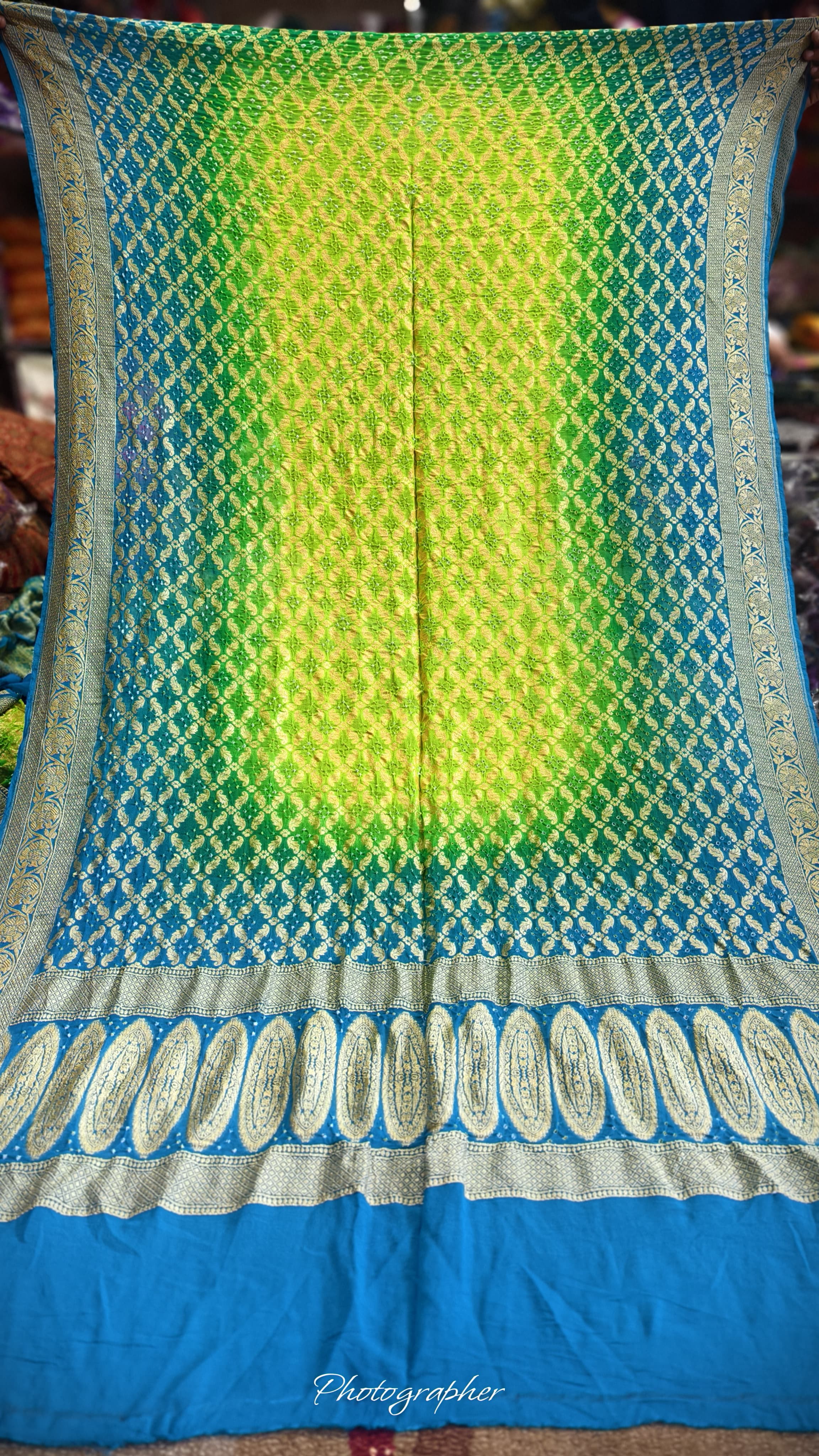 Pure Banarasi Georgette Real Neem Zari Upada Dupatta