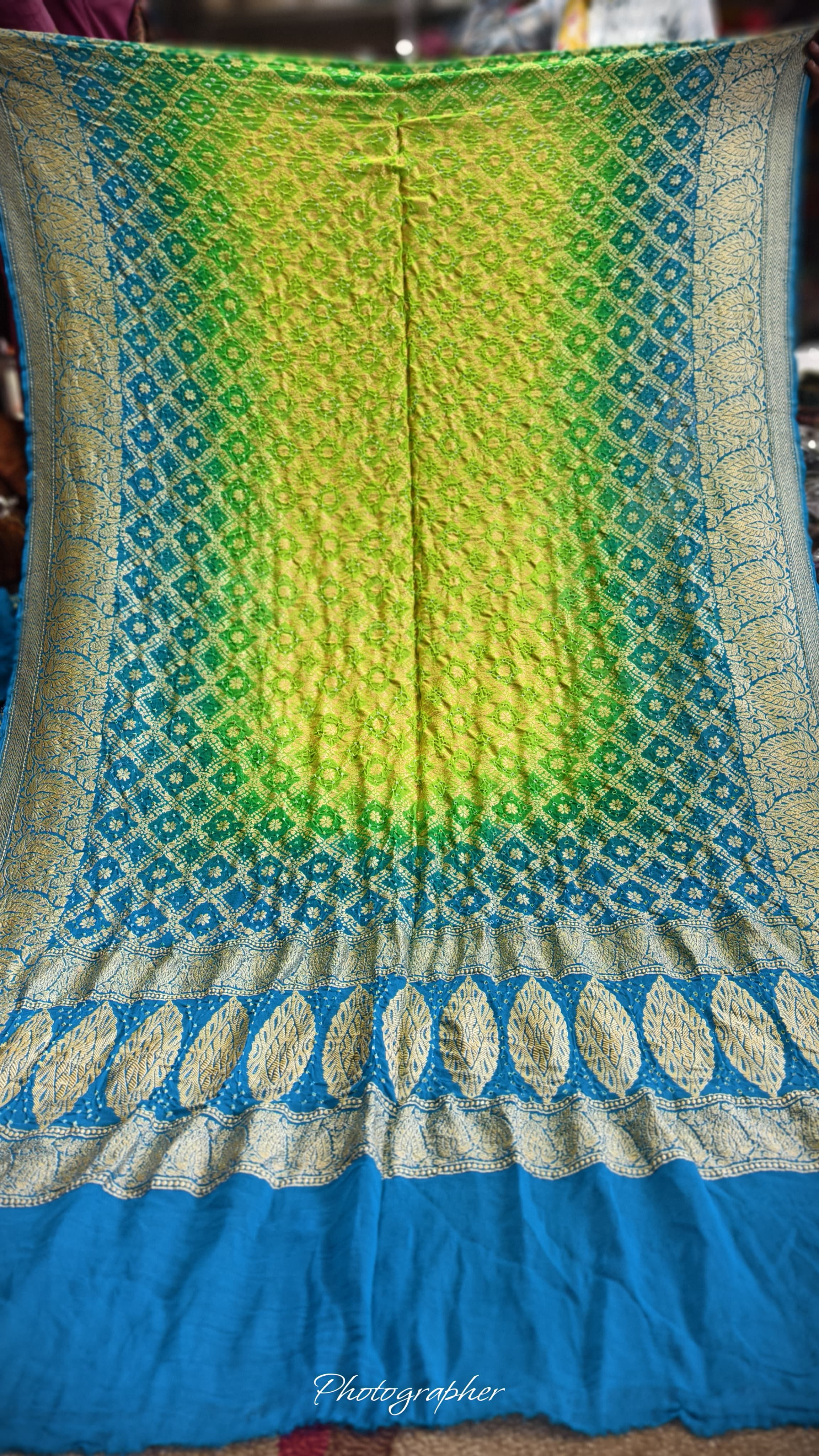 Pure Banarasi Georgette Real Neem Zari Upada Dupatta