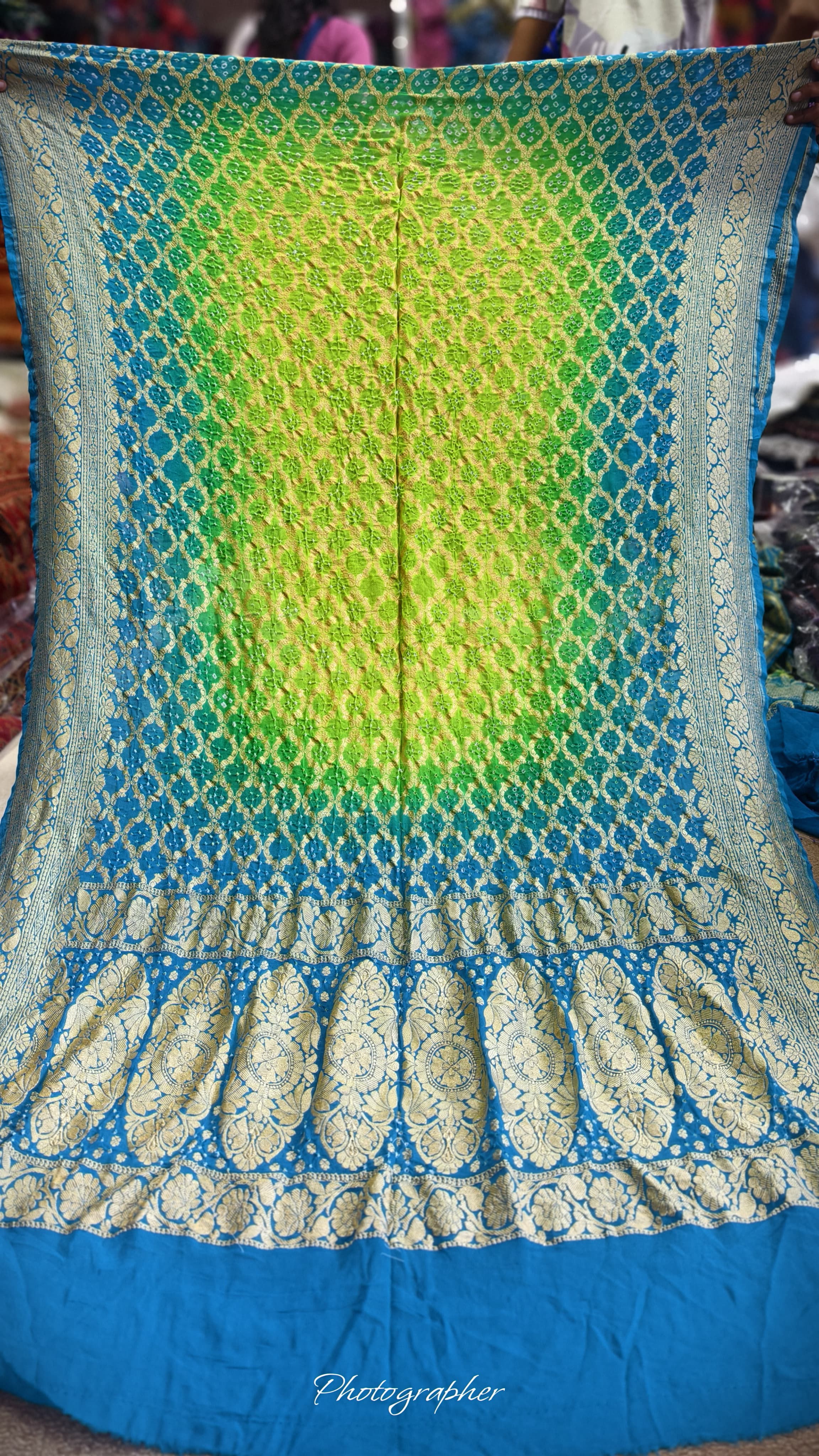 Pure Banarasi Georgette Real Neem Zari Upada Dupatta