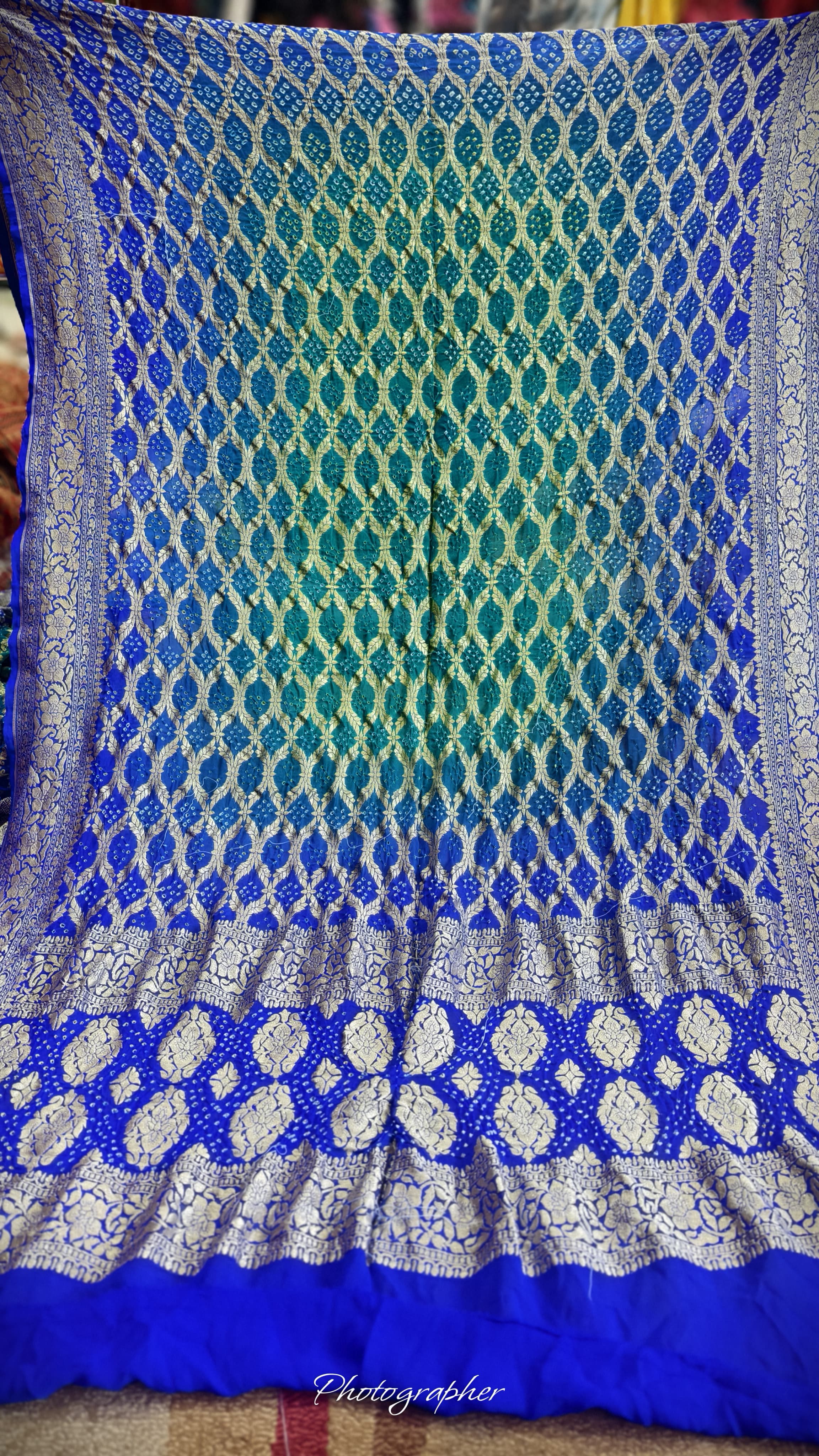 Pure Banarasi Georgette Real Neem Zari Upada Dupatta