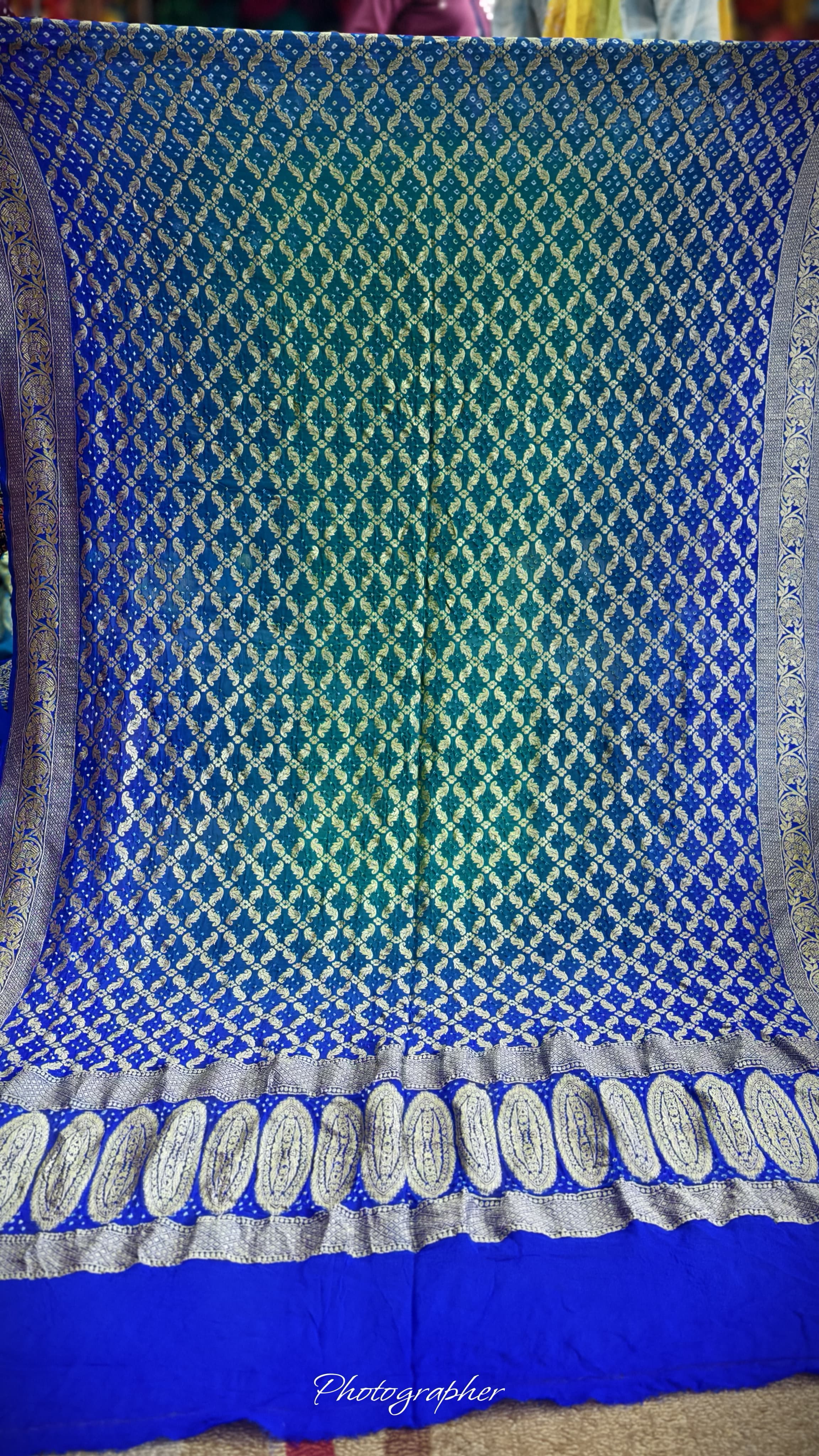 Pure Banarasi Georgette Real Neem Zari Upada Dupatta