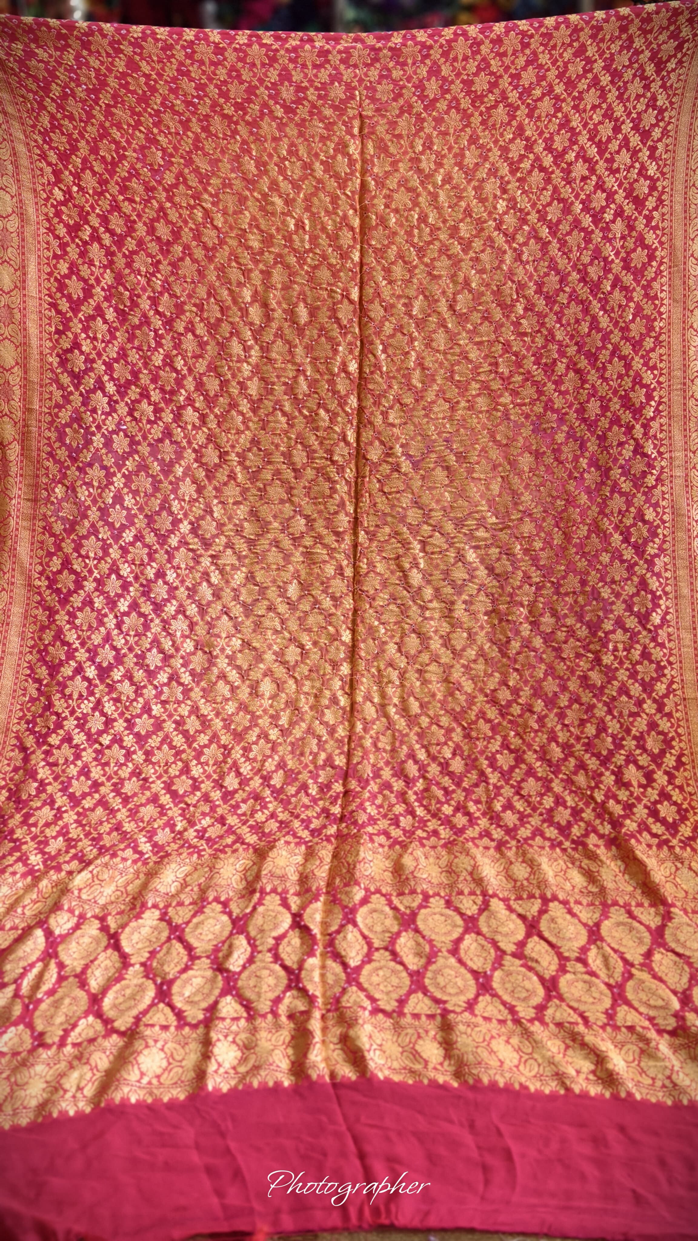 Pure Banarasi Georgette Real Neem Zari Upada Dupatta