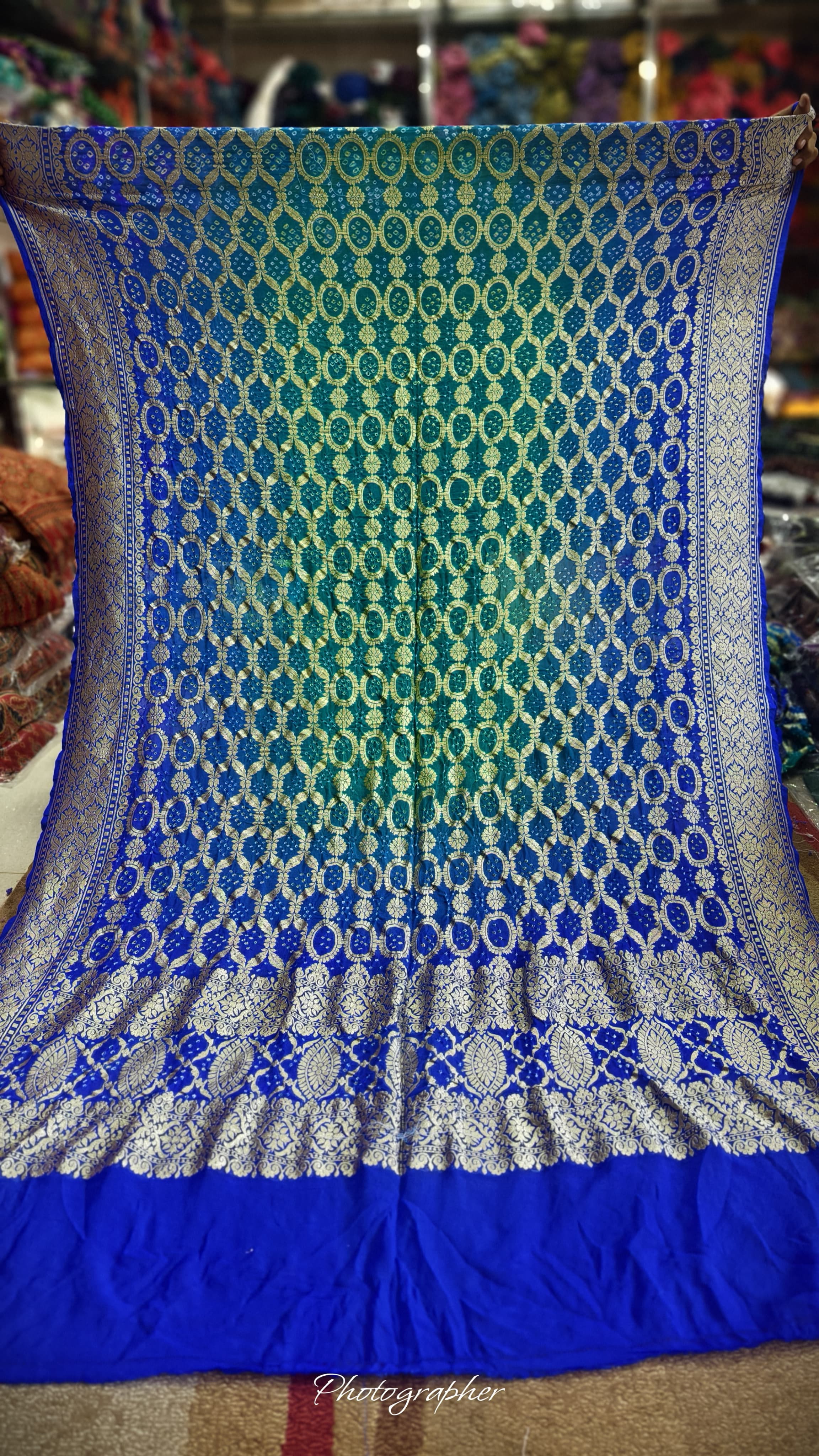 Pure Banarasi Georgette Real Neem Zari Upada Dupatta