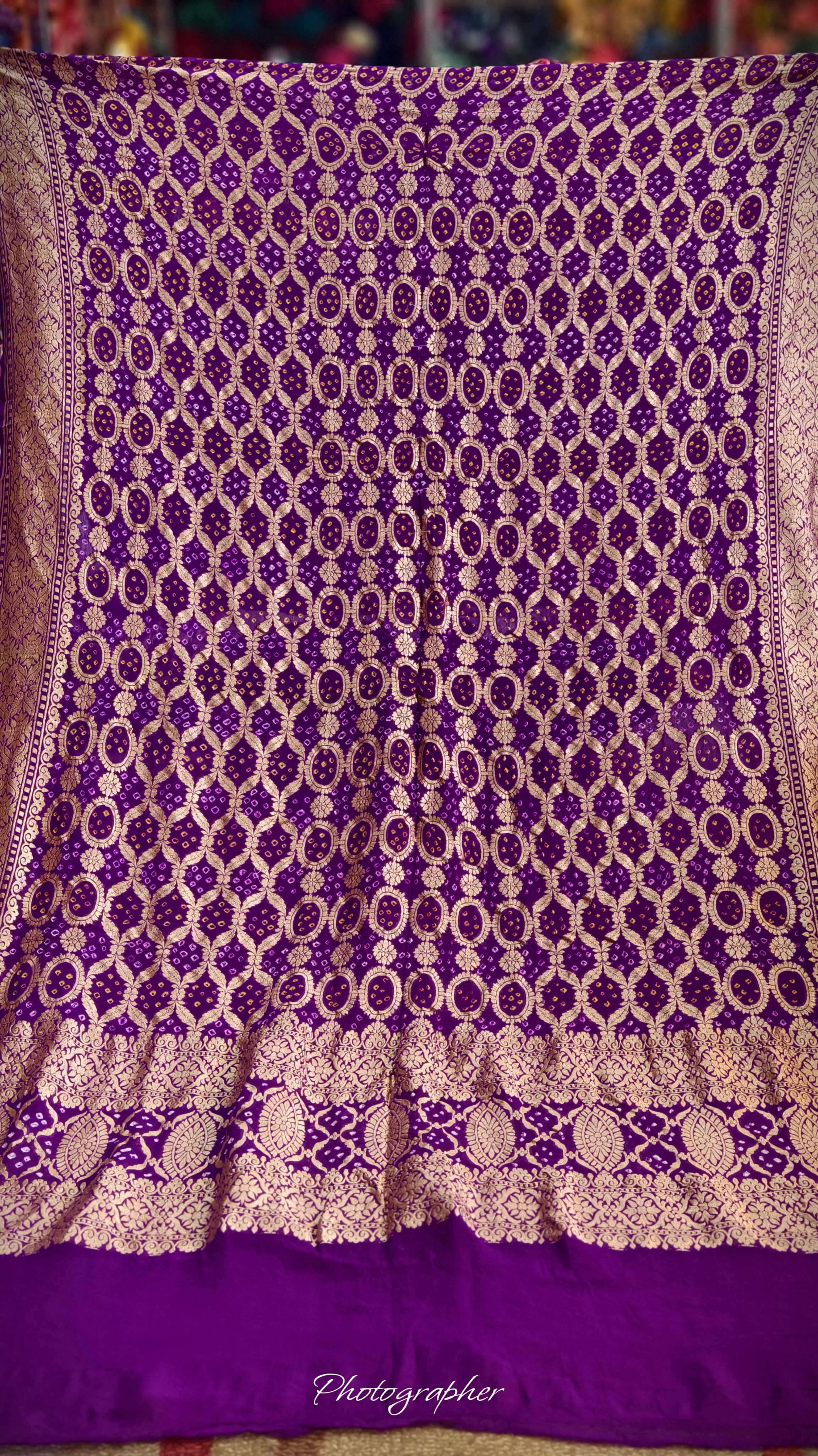 Pure Banarasi Georgette Real Neem Zari Upada Dupatta