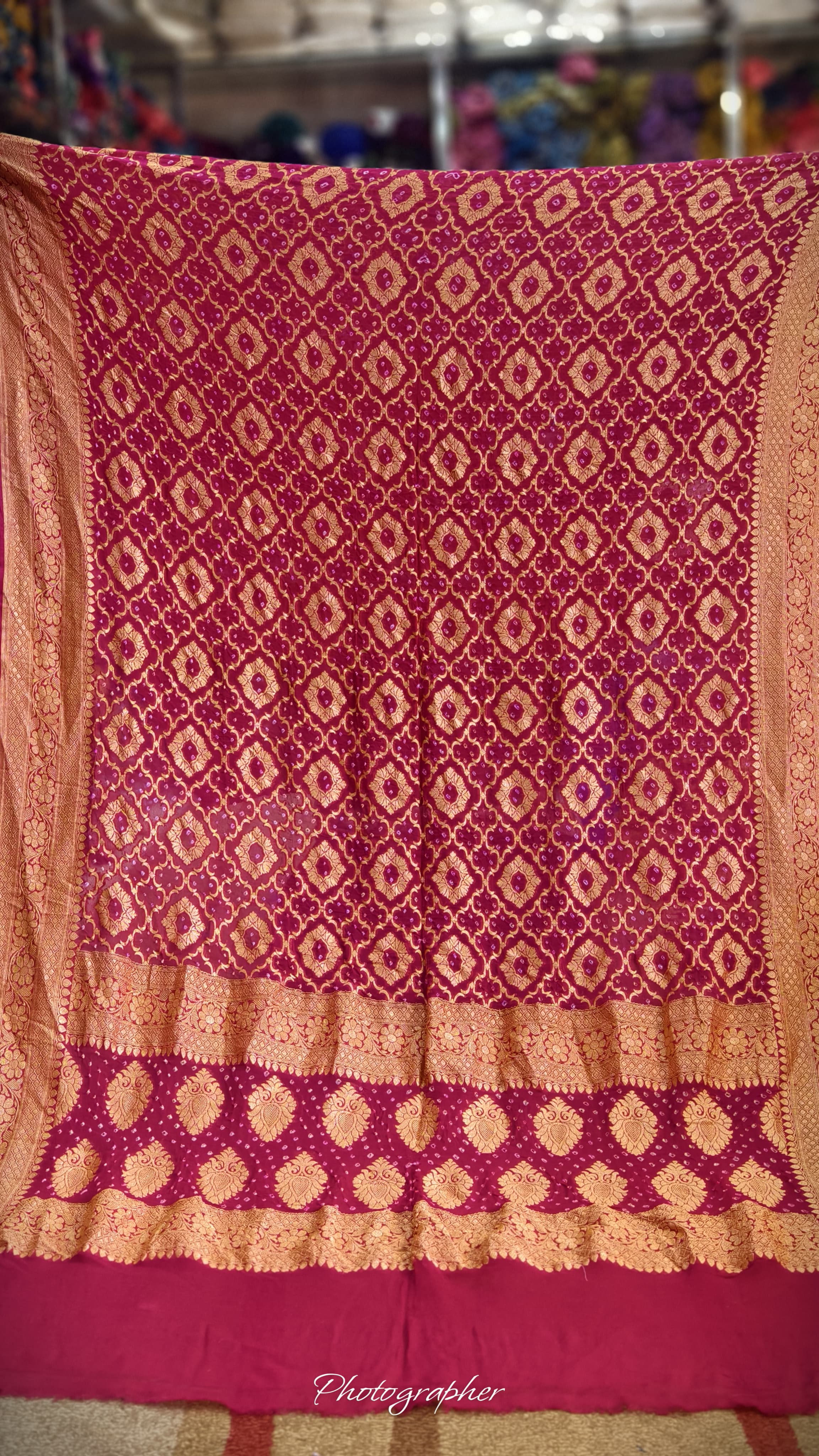 Pure Banarasi Georgette Real Neem Zari Upada Dupatta