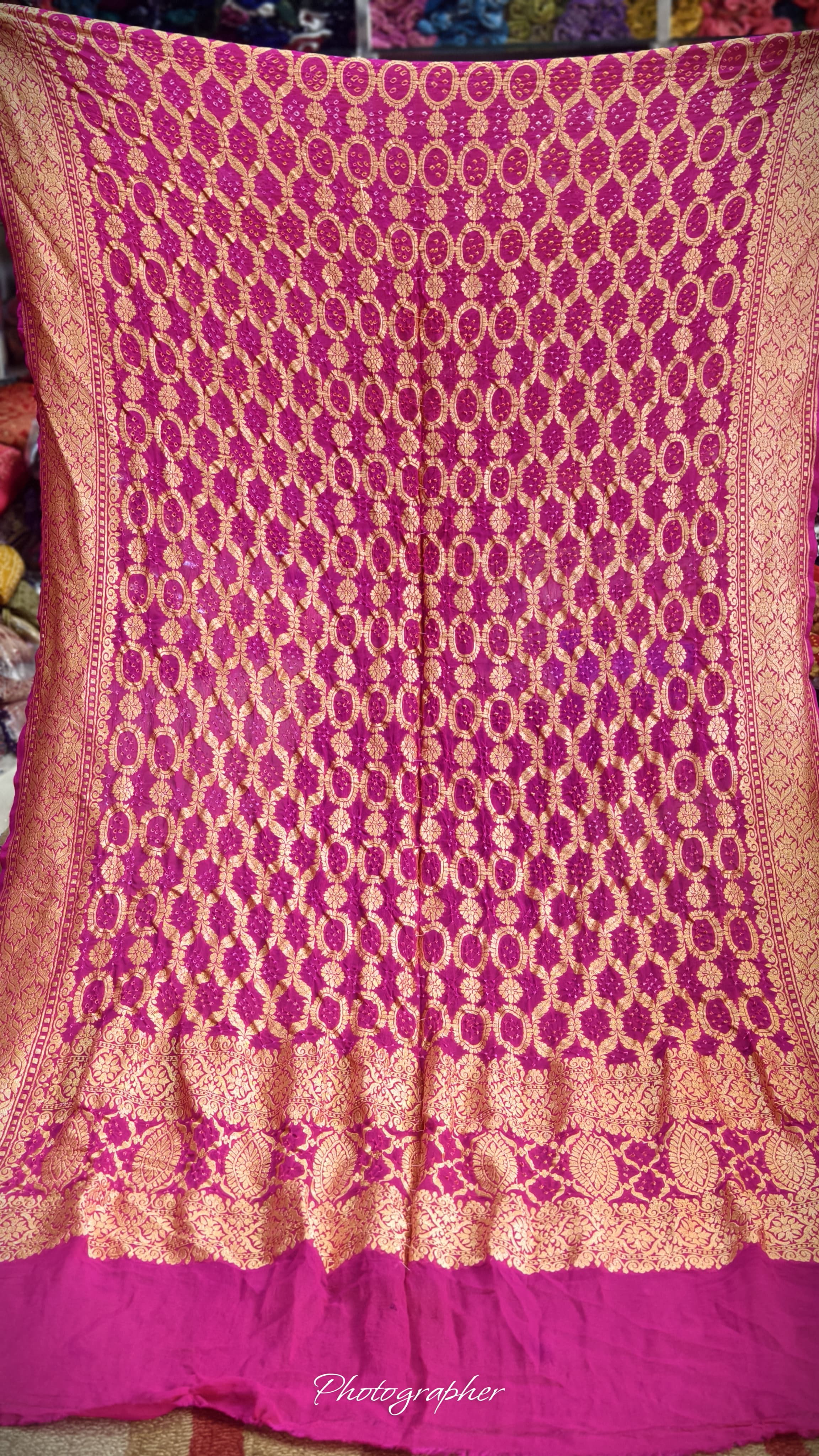 Pure Banarasi Georgette Real Neem Zari Upada Dupatta