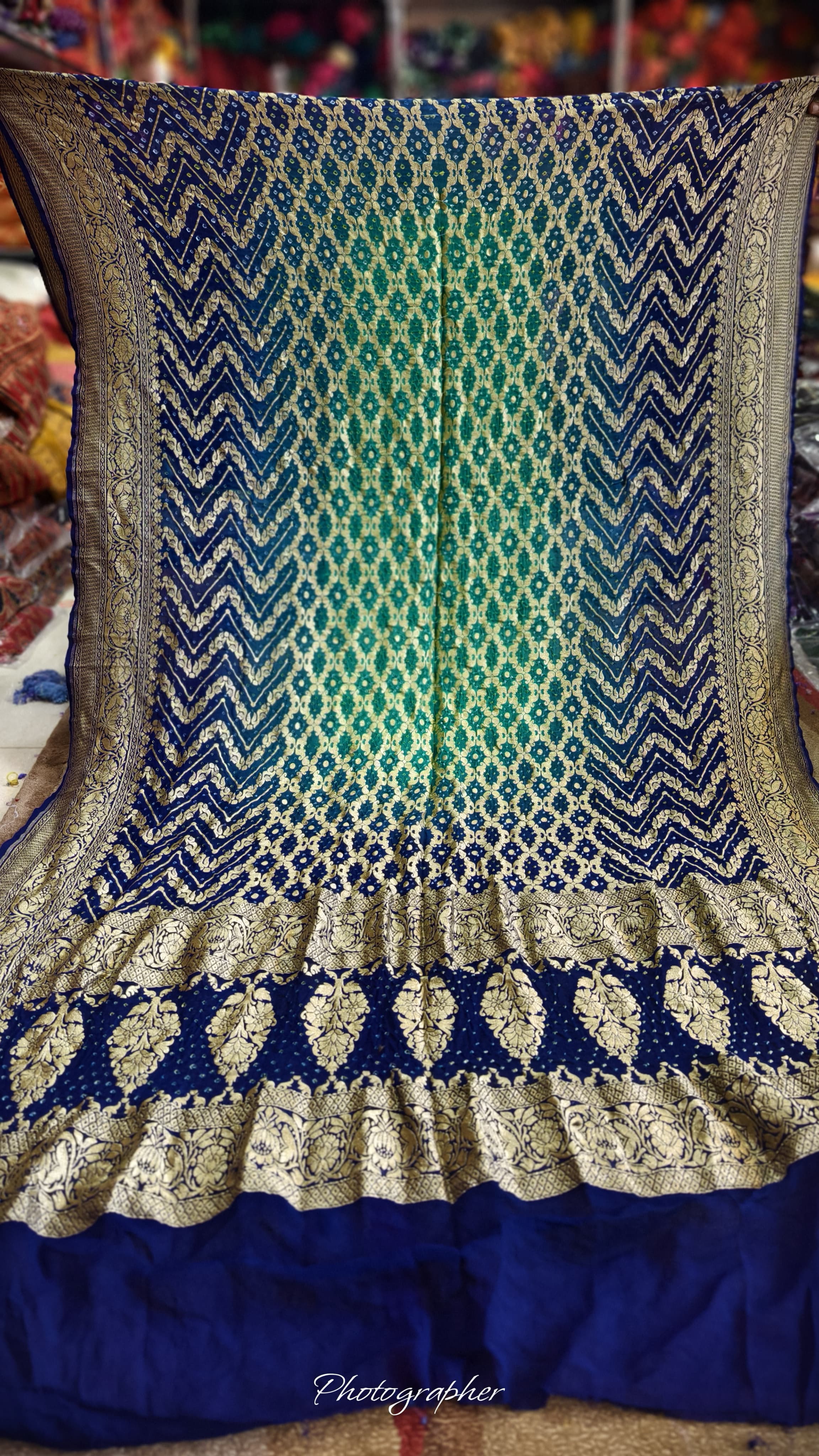 Pure Banarasi Georgette Real Neem Zari Upada Dupatta