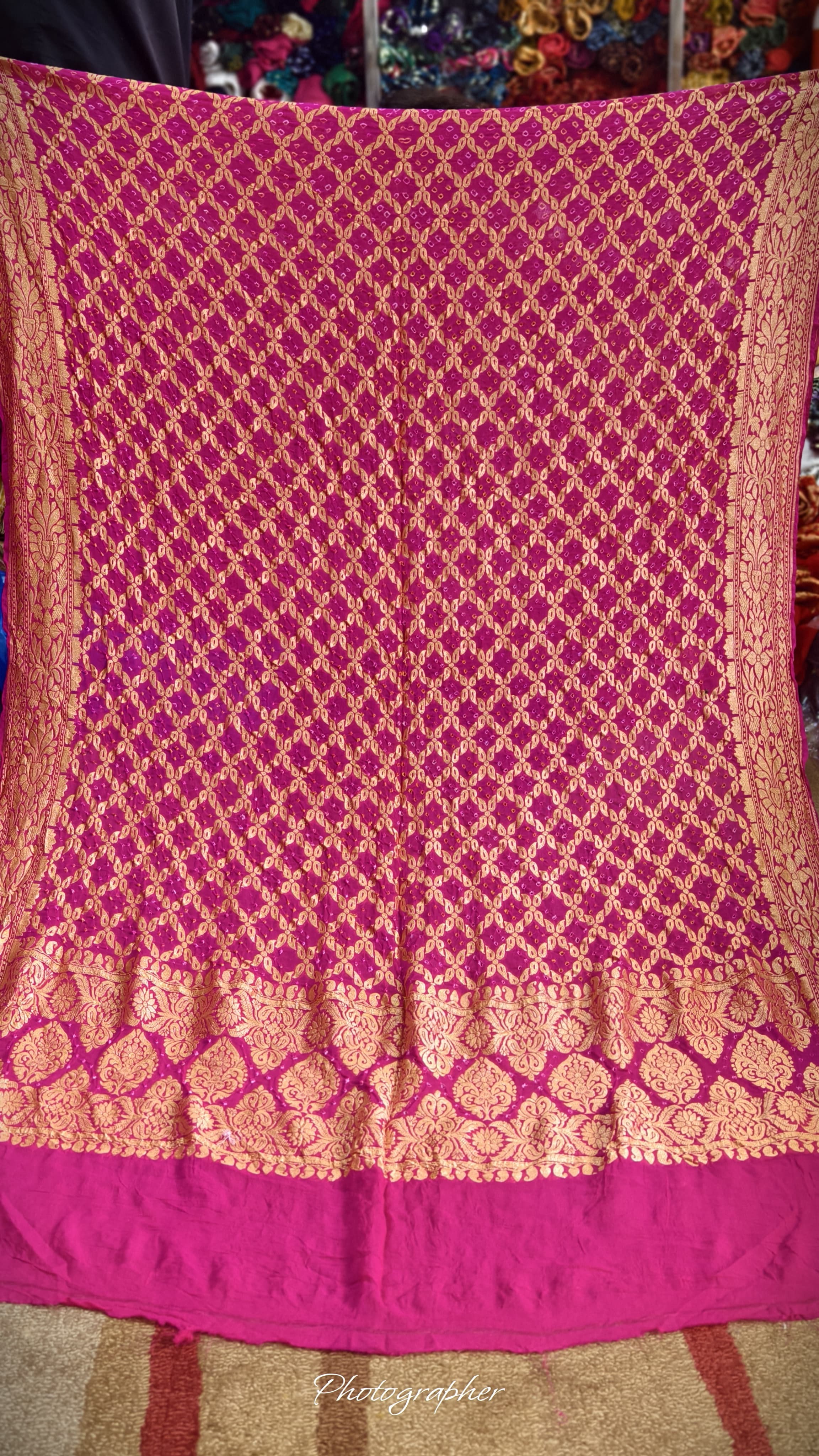 Pure Banarasi Georgette Real Neem Zari Upada Dupatta