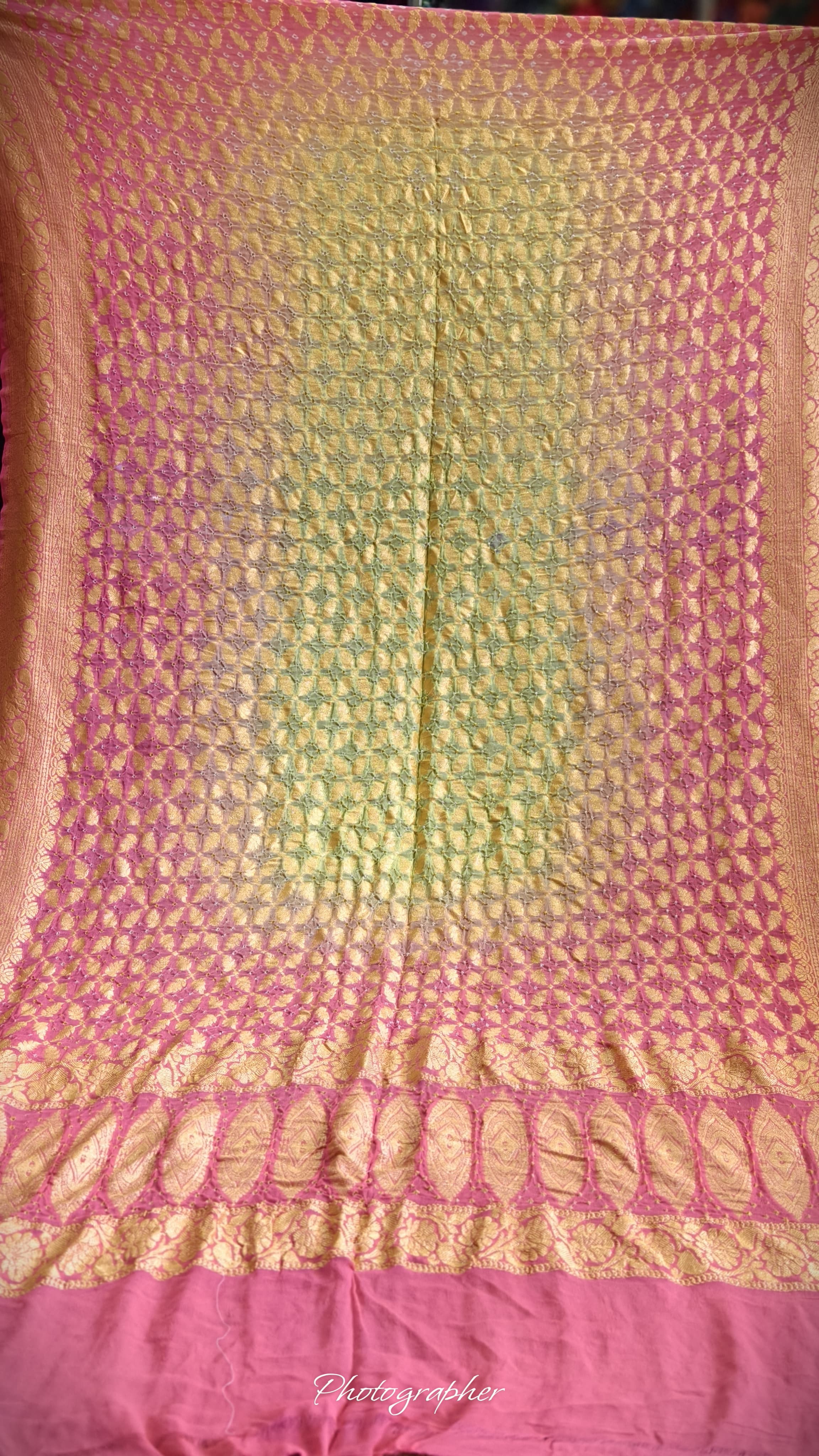 Pure Banarasi Georgette Real Neem Zari Upada Dupatta