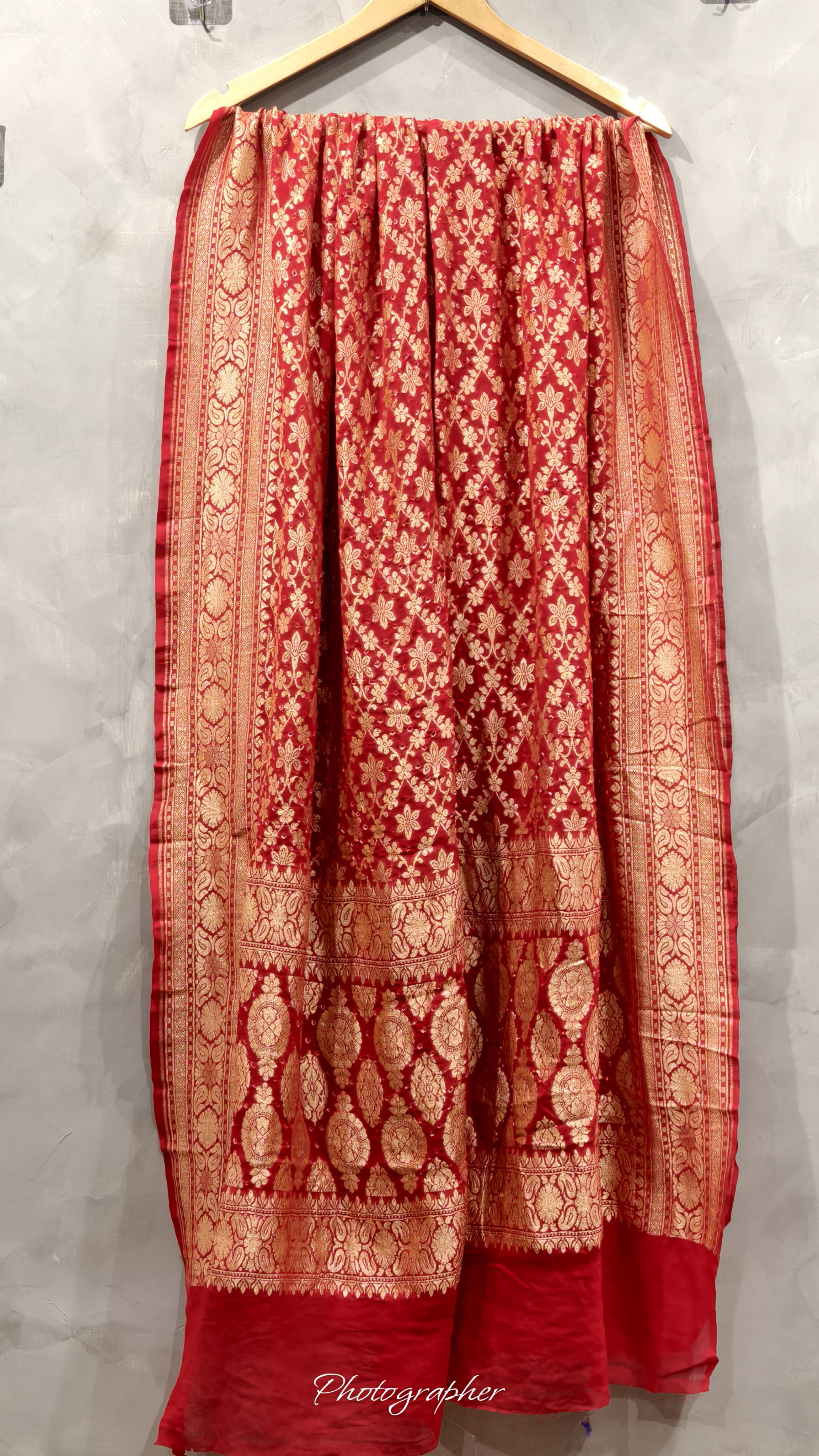 Pure Banarasi Georgette Real Neem Zari Upada Dupatta