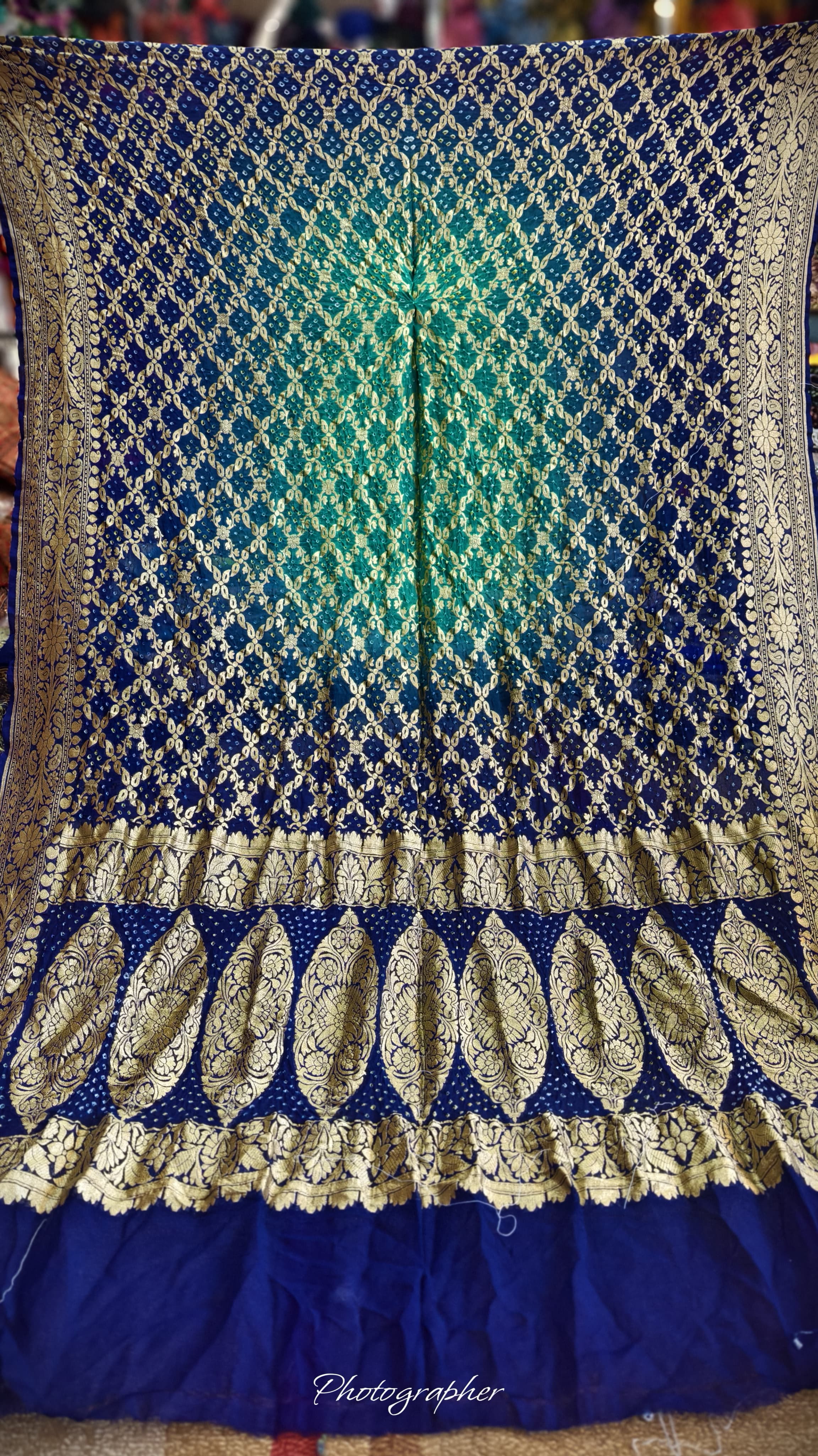 Pure Banarasi Georgette Real Neem Zari Upada Dupatta