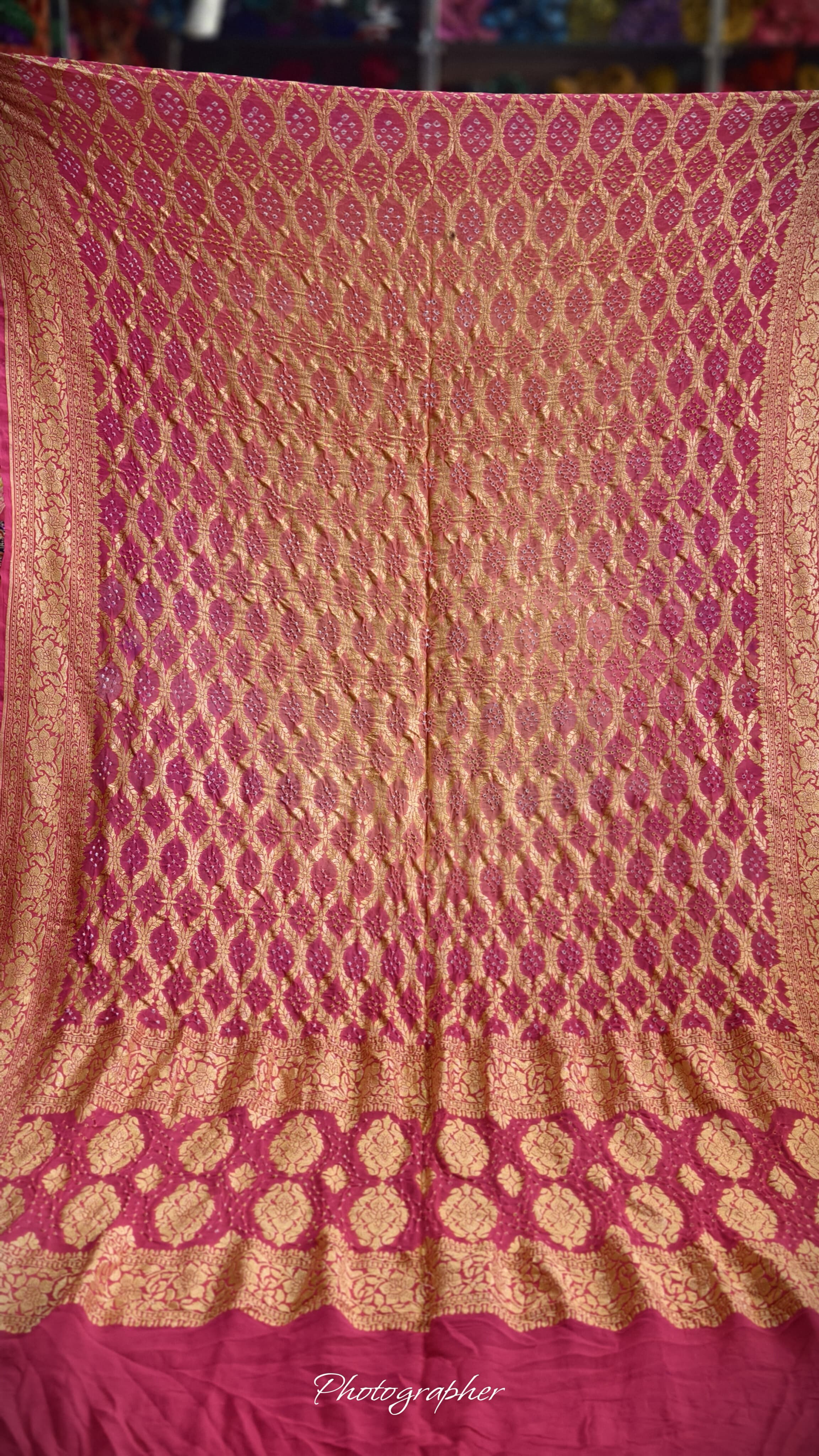 Pure Banarasi Georgette Real Neem Zari Upada Dupatta