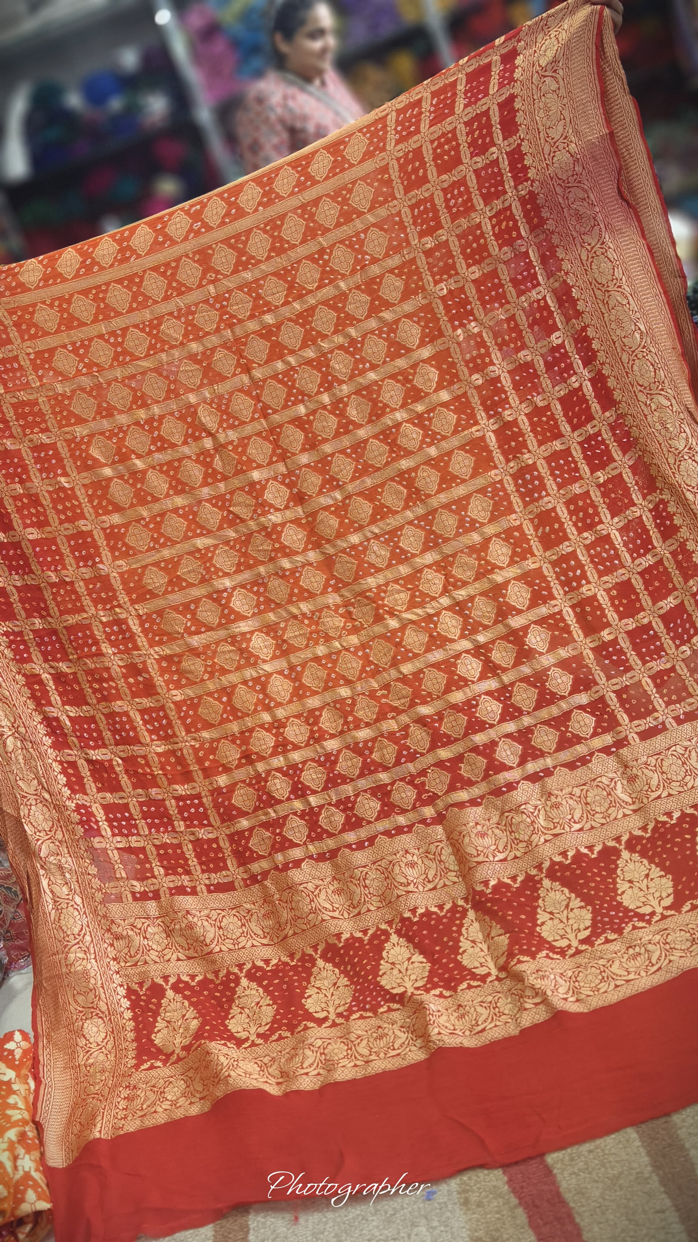 Pure Banarasi Georgette Real Neem Zari Upada Dupatta