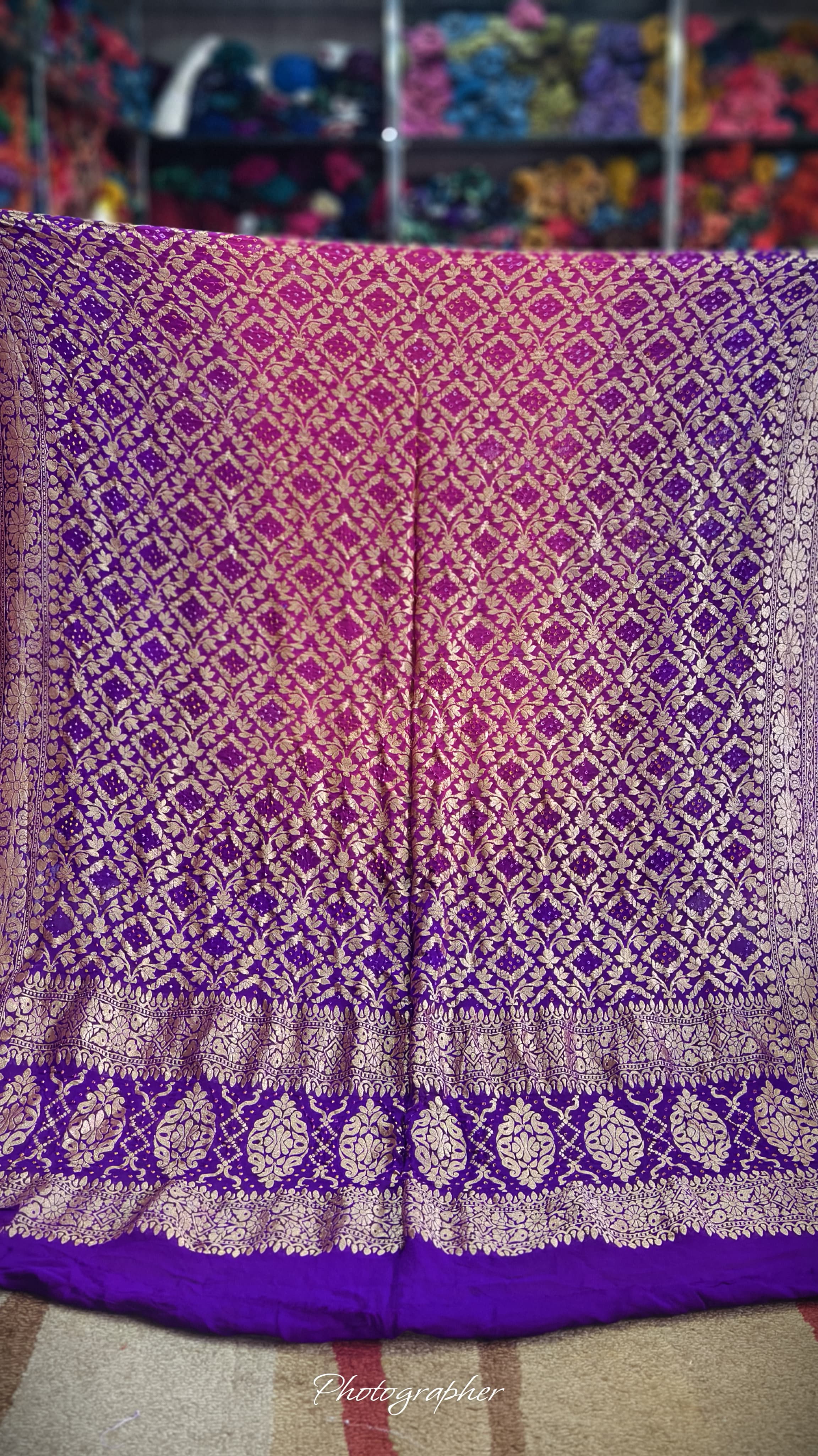 Pure Banarasi Georgette Real Neem Zari Upada Dupatta