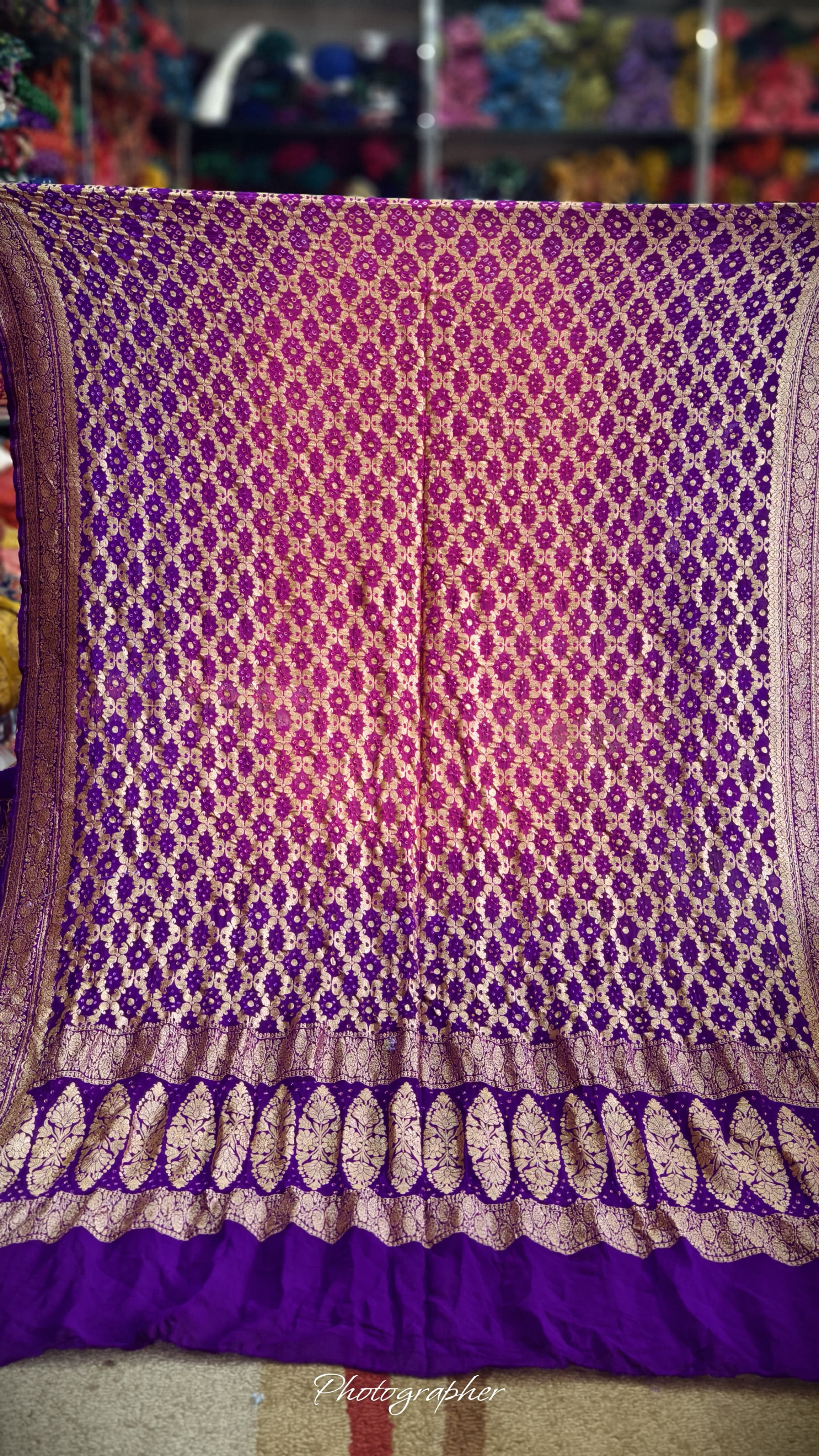 Pure Banarasi Georgette Real Neem Zari Upada Dupatta