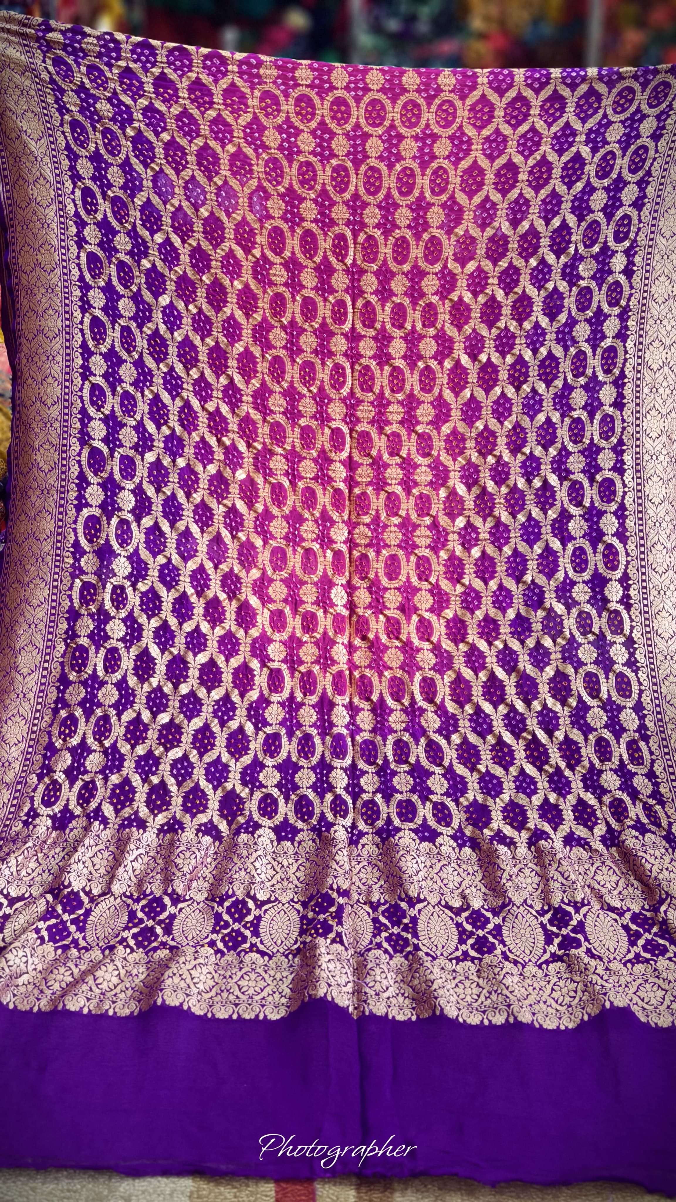 Pure Banarasi Georgette Real Neem Zari Upada Dupatta