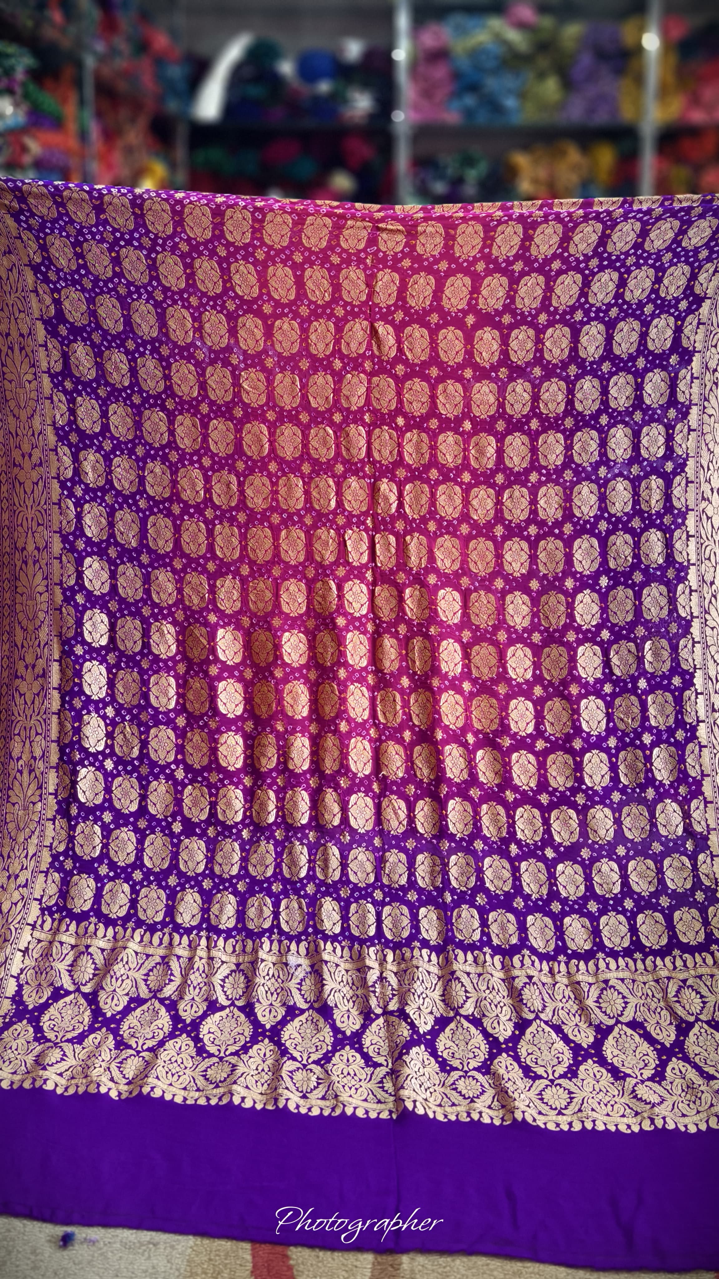 Pure Banarasi Georgette Real Neem Zari Upada Dupatta