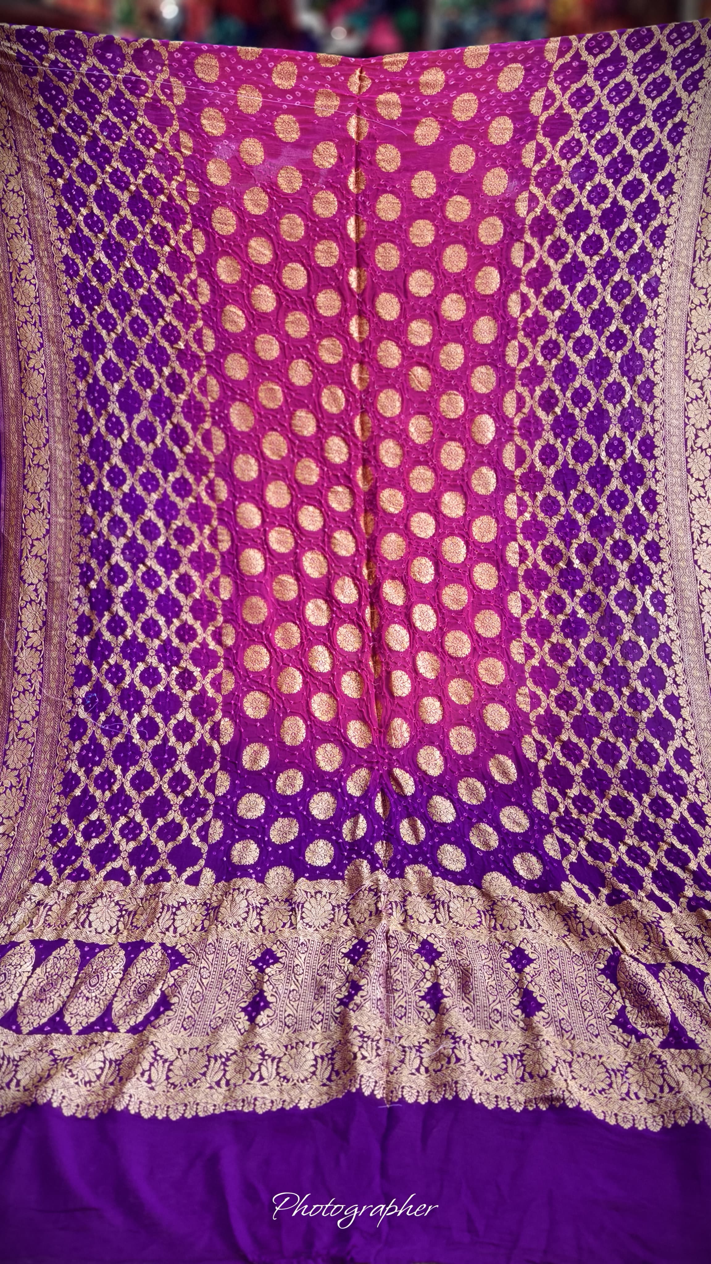 Pure Banarasi Georgette Real Neem Zari Upada Dupatta