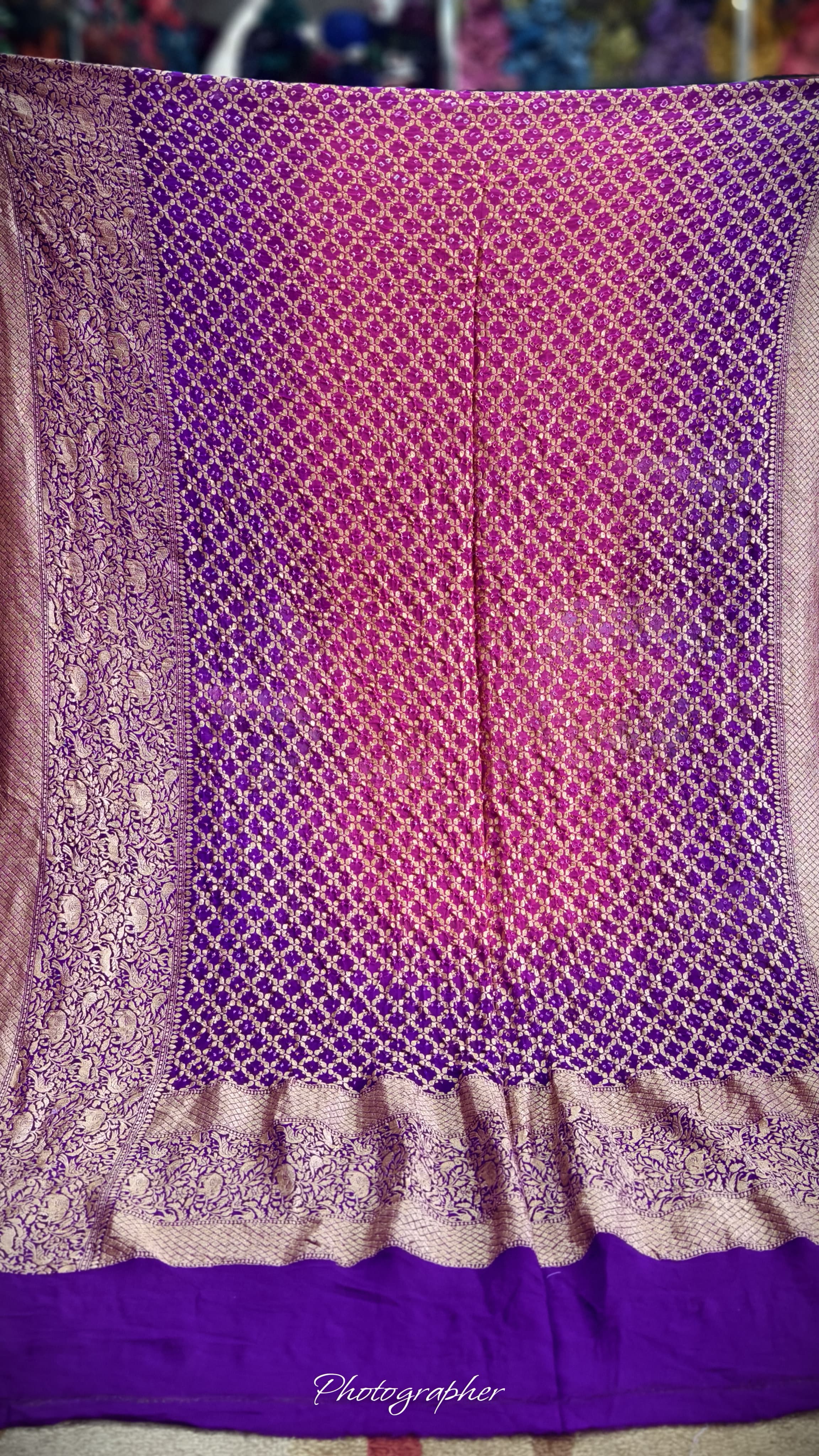 Pure Banarasi Georgette Real Neem Zari Upada Dupatta