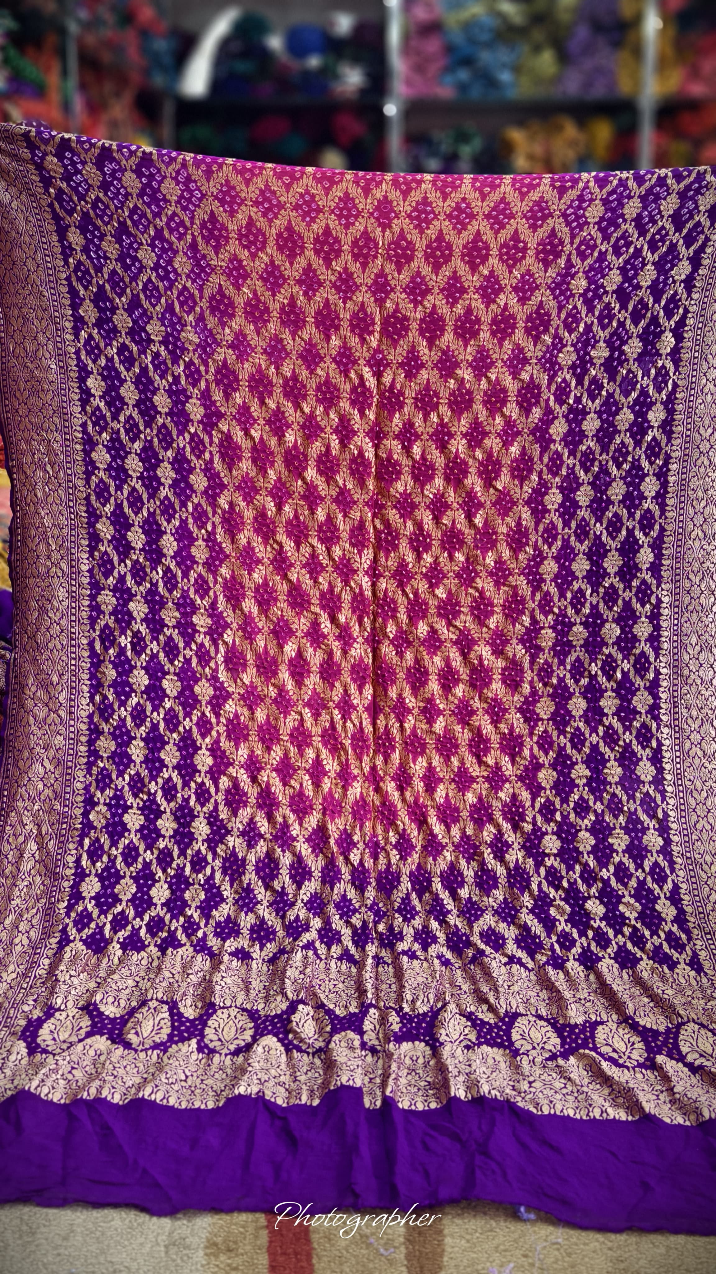 Pure Banarasi Georgette Real Neem Zari Upada Dupatta