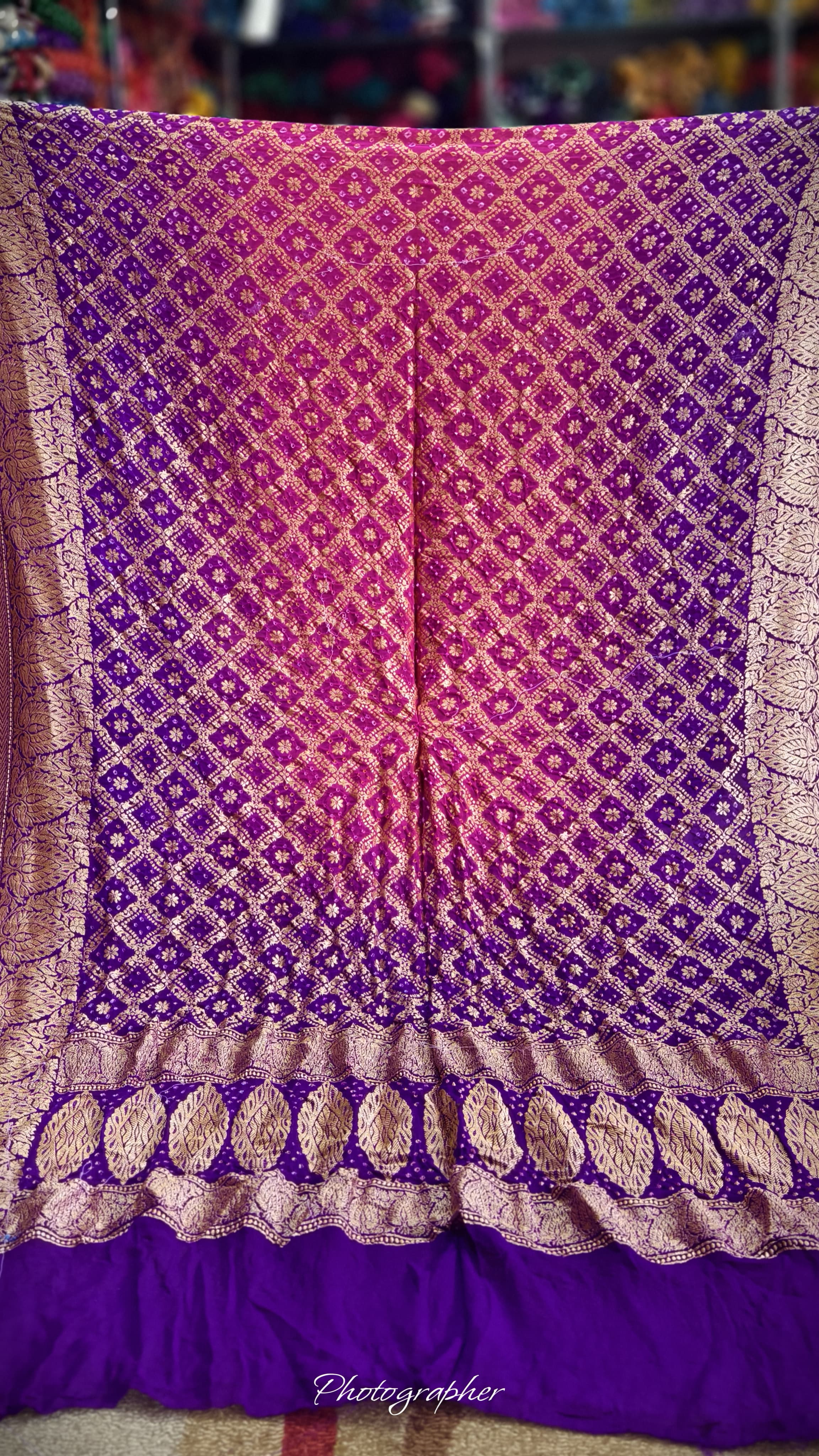 Pure Banarasi Georgette Real Neem Zari Upada Dupatta