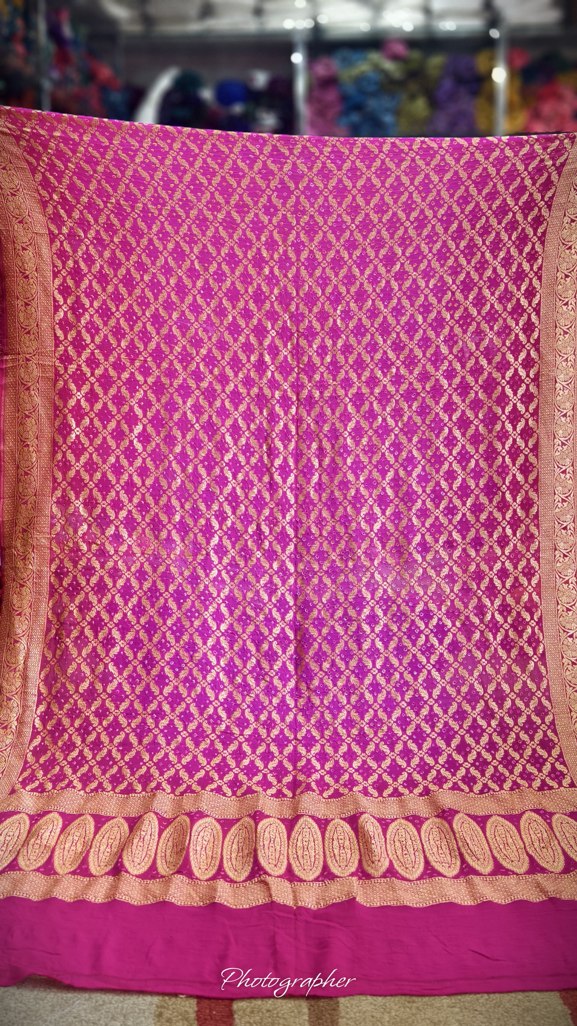 Pure Banarasi Georgette Real Neem Zari Upada Dupatta