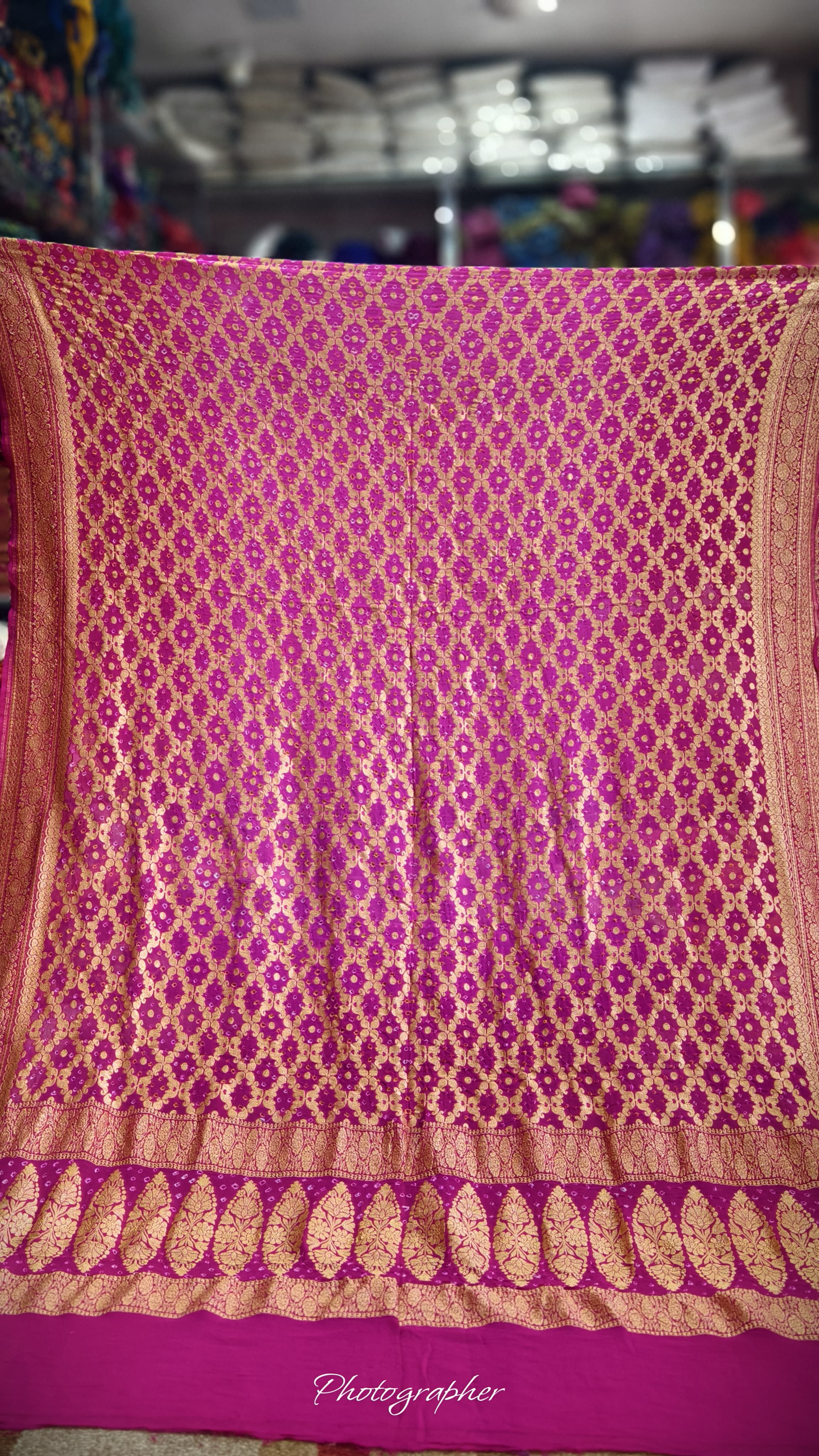 Pure Banarasi Georgette Real Neem Zari Upada Dupatta