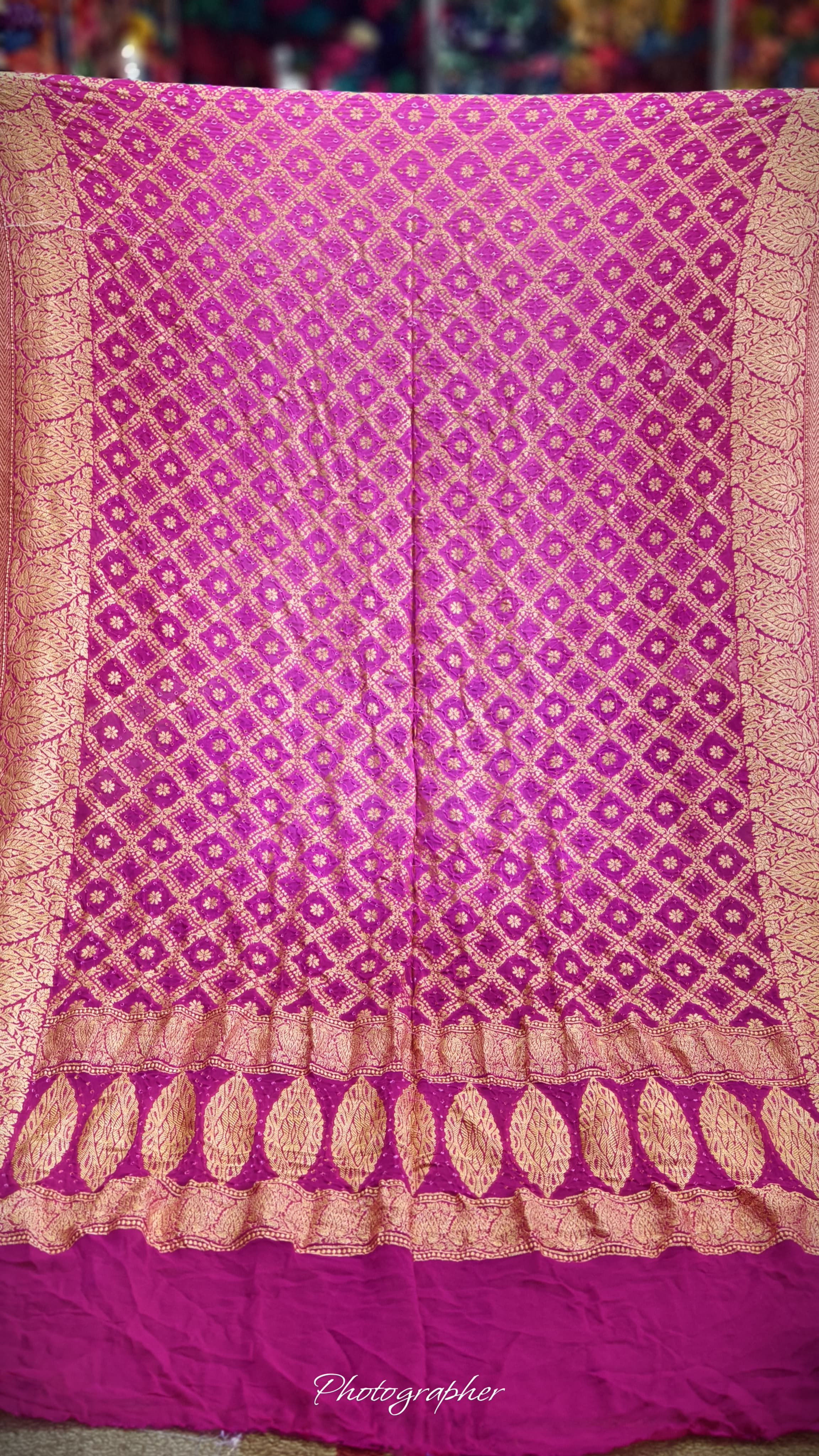 Pure Banarasi Georgette Real Neem Zari Upada Dupatta